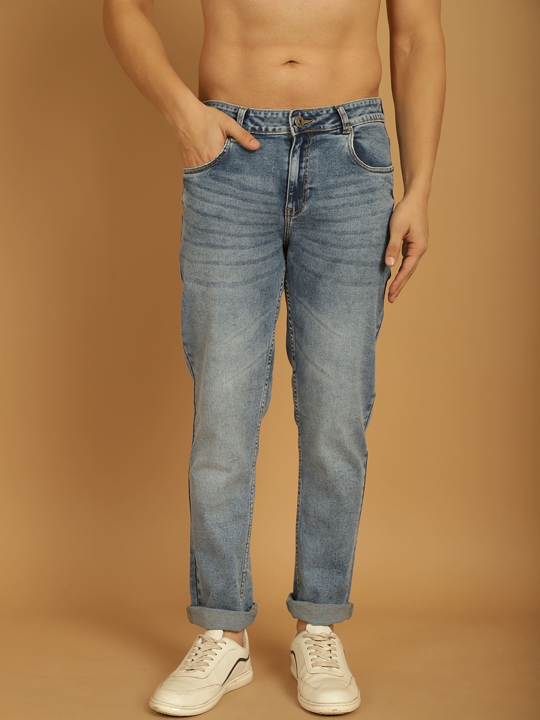 

The Roadster Lifestyle Co. Men Mid-Rise Clean Look Stretchable Jeans, Blue
