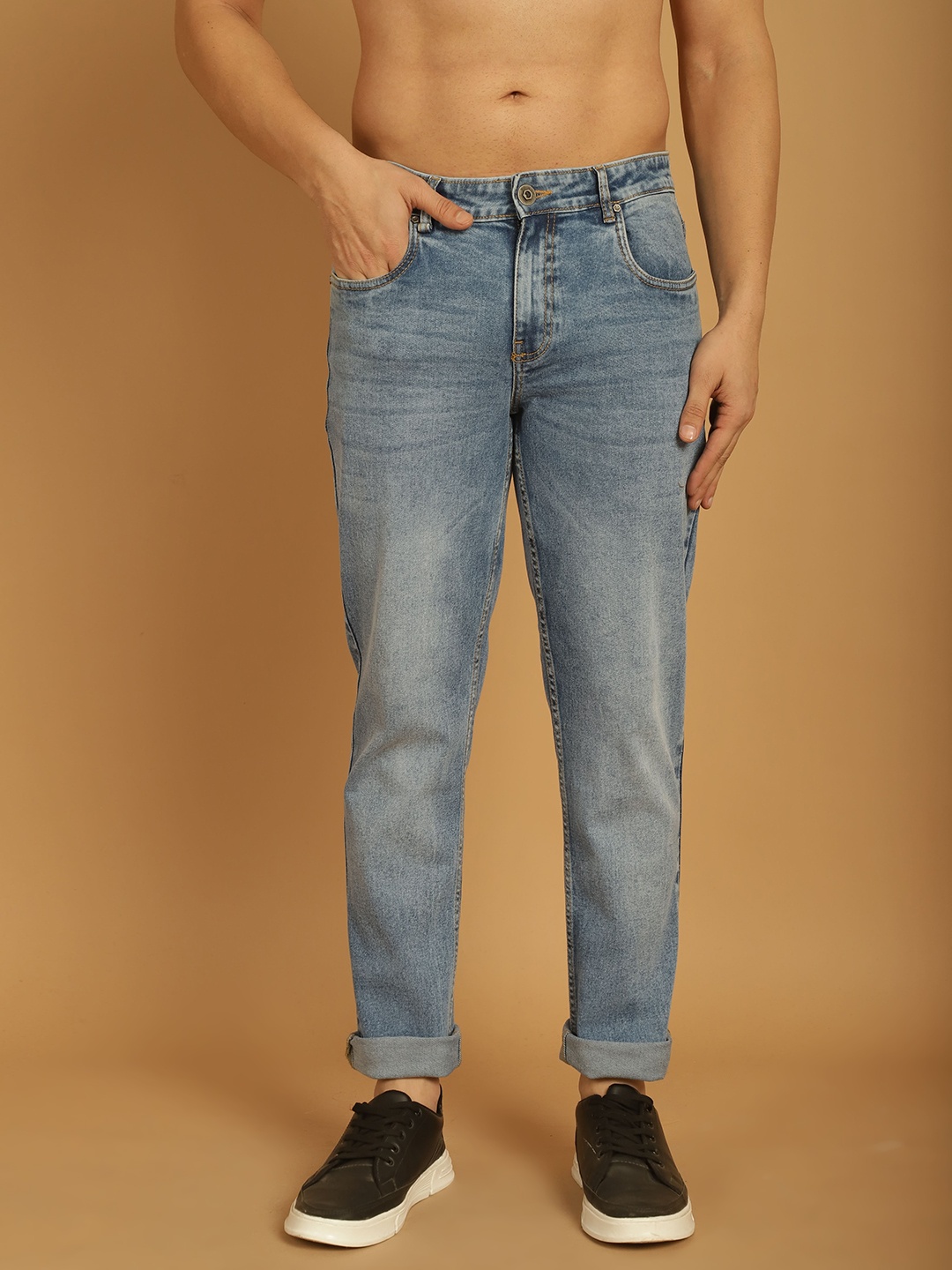 

The Roadster Lifestyle Co. Men Blue Clean Look Mid-Rise Stretchable Jeans