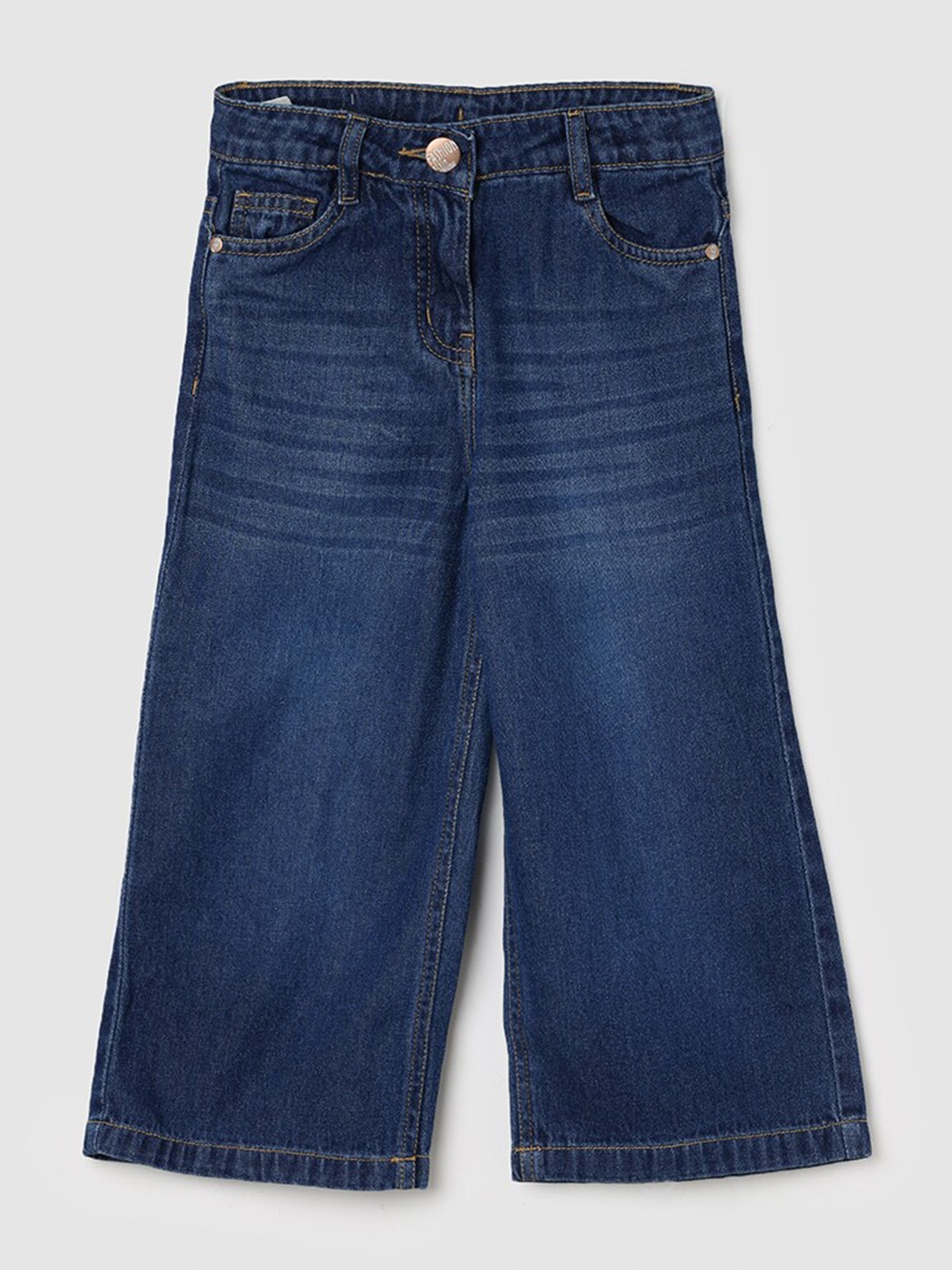 

max Girls Light Fade Pure Cotton Jeans, Blue