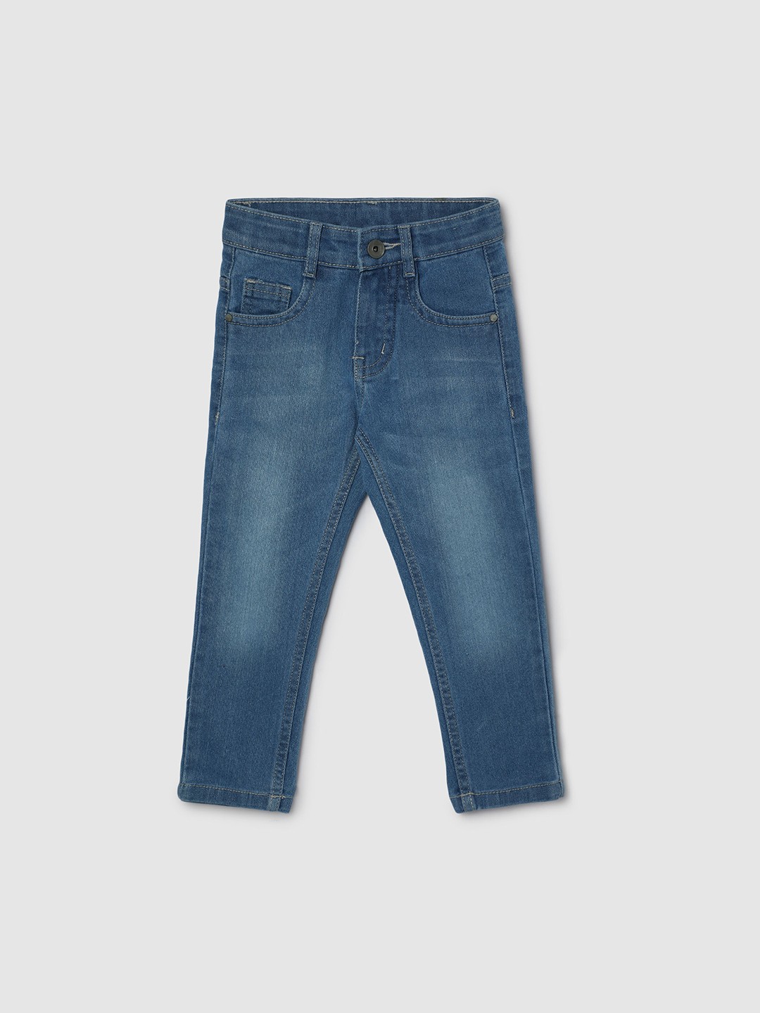

max Boys Mid Rise Light Fade Jeans, Blue