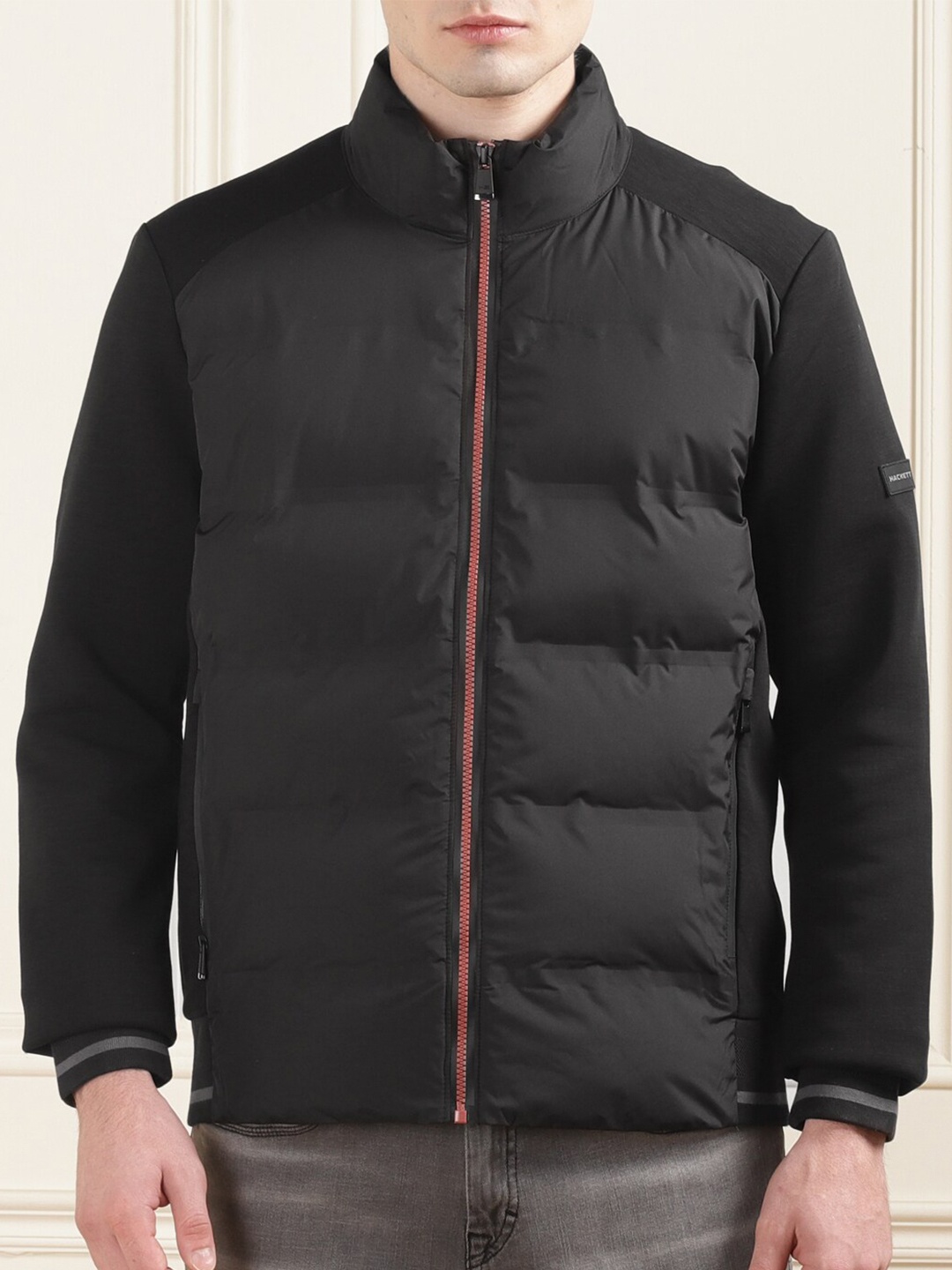 

HACKETT LONDON Stand Collar Puffer Jacket, Black