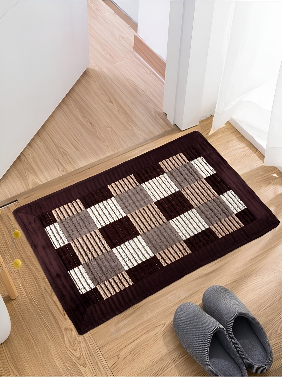 

Kuber Industries Brown 2-Pcs Cotton Doormats