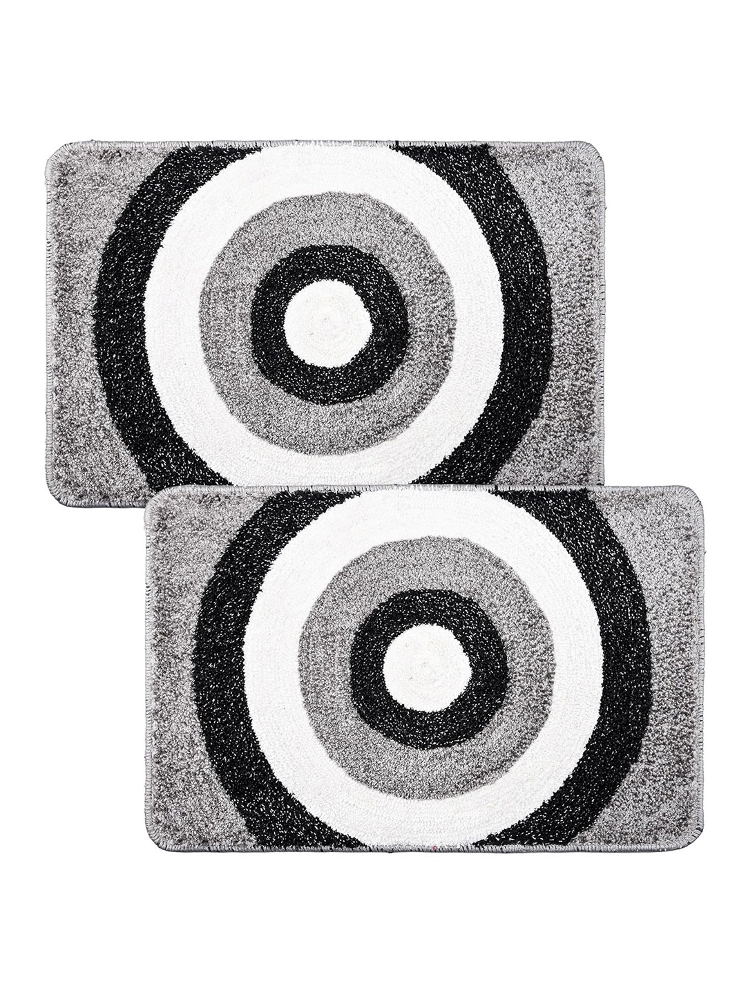 

Kuber Industries Grey And Black 2-Pcs Cotton Doormat