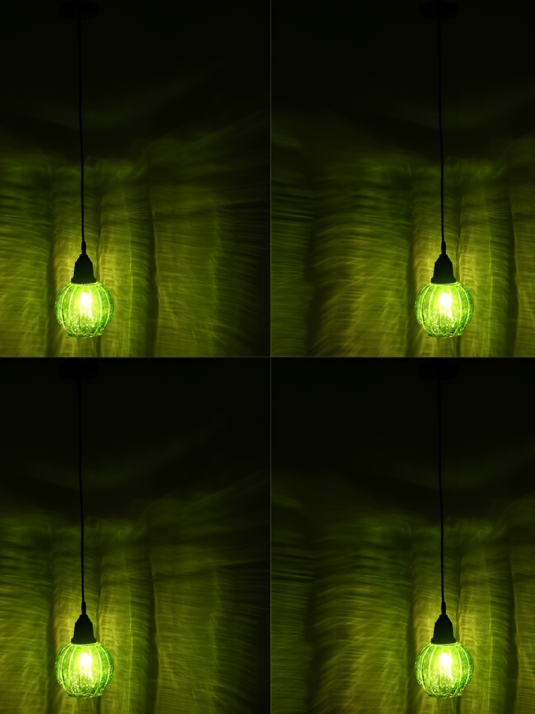 

Afast Green Textured Bell Glass Contemporary Ceiling Lamp