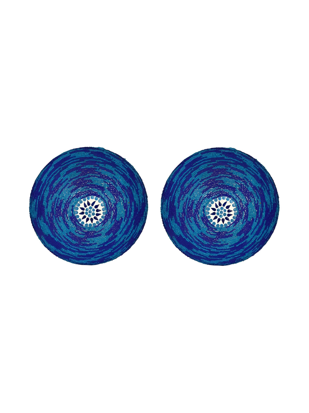

Afast Blue Printed Abstract Shaped Glass Contemporary Ceiling Lamp