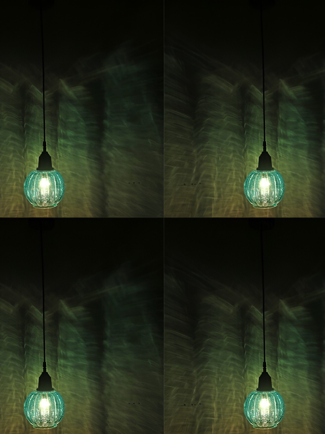 

Afast Blue Textured Bell Glass Contemporary Ceiling Lamp