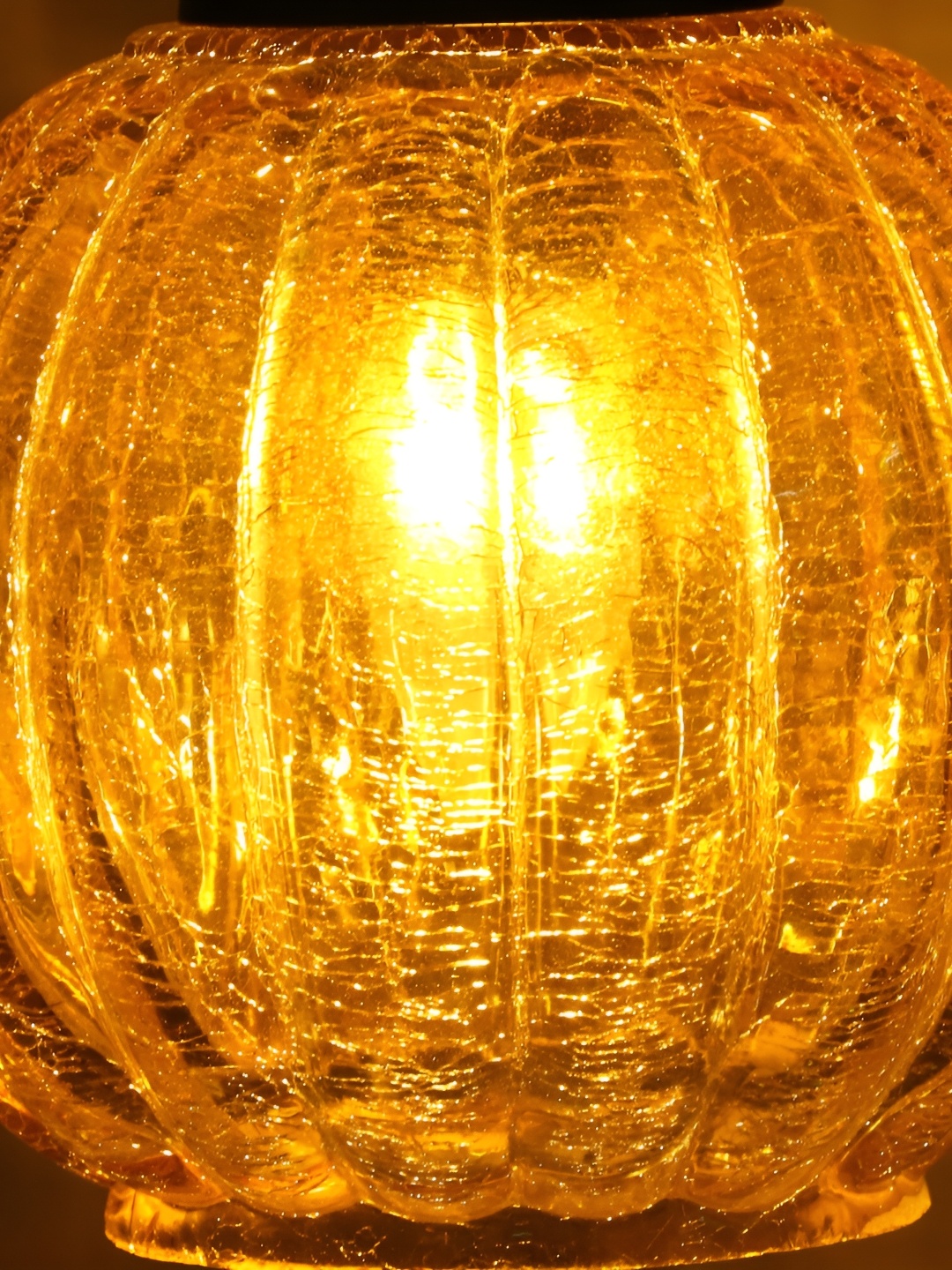 

Afast Yellow Transparent Textured Bell Glass Contemporary Ceiling Lamp
