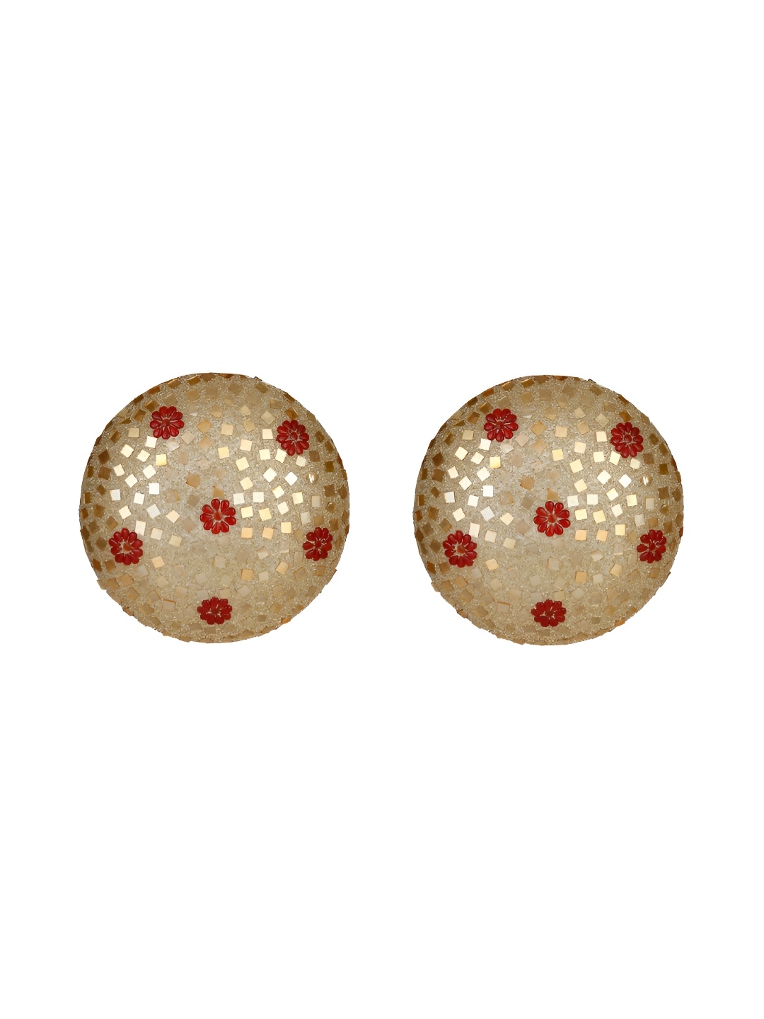 

Afast Beige Red Printed Abstract Shaped Glass Contemporary Ceiling Lamp