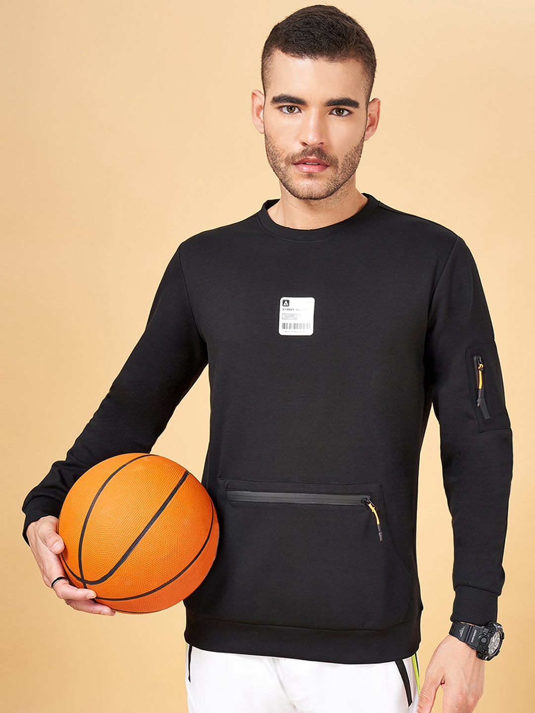 

Street 808 by Pantaloons Long Sleeves Pullover, Black