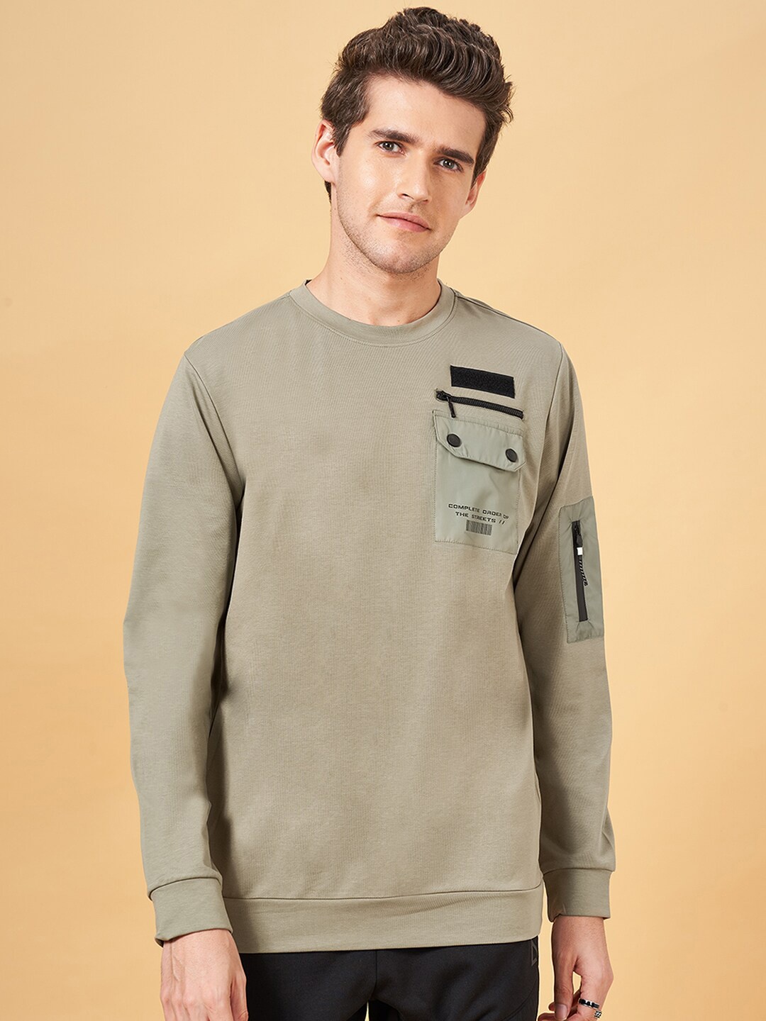 

Street 808 by Pantaloons Long Sleeves Pullover, Olive
