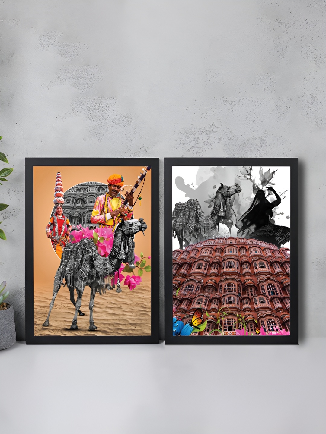 

Art Street Black & Red 2Pcs Wall Paintings