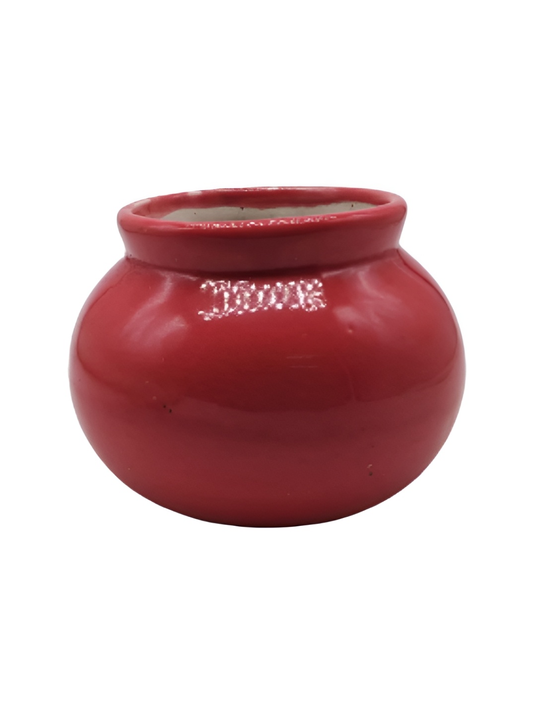 INDIA MEETS INDIA Red Ceramic Pot Shaped Planter
