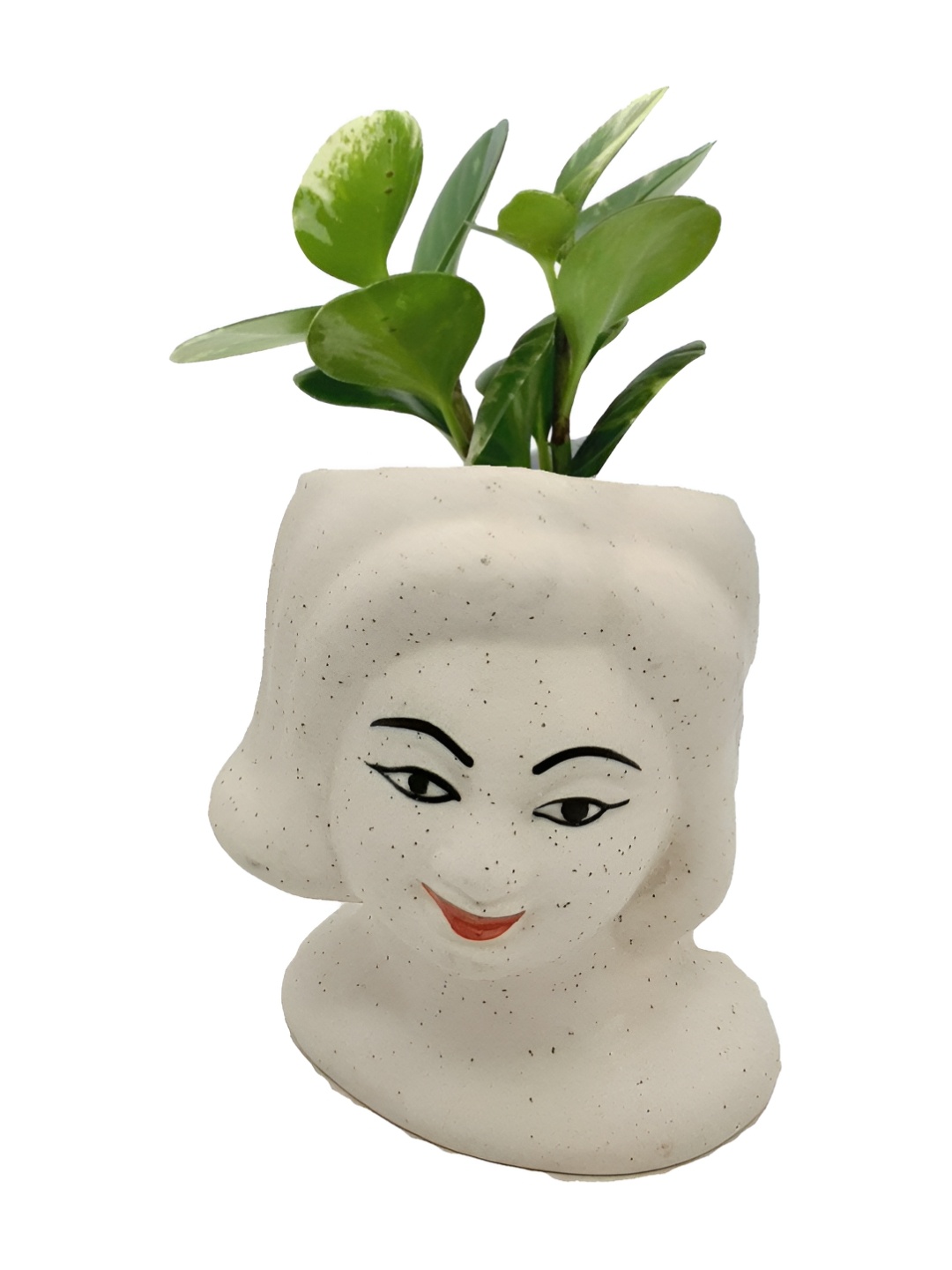 

INDIA MEETS INDIA White Ceramic Textured Planter