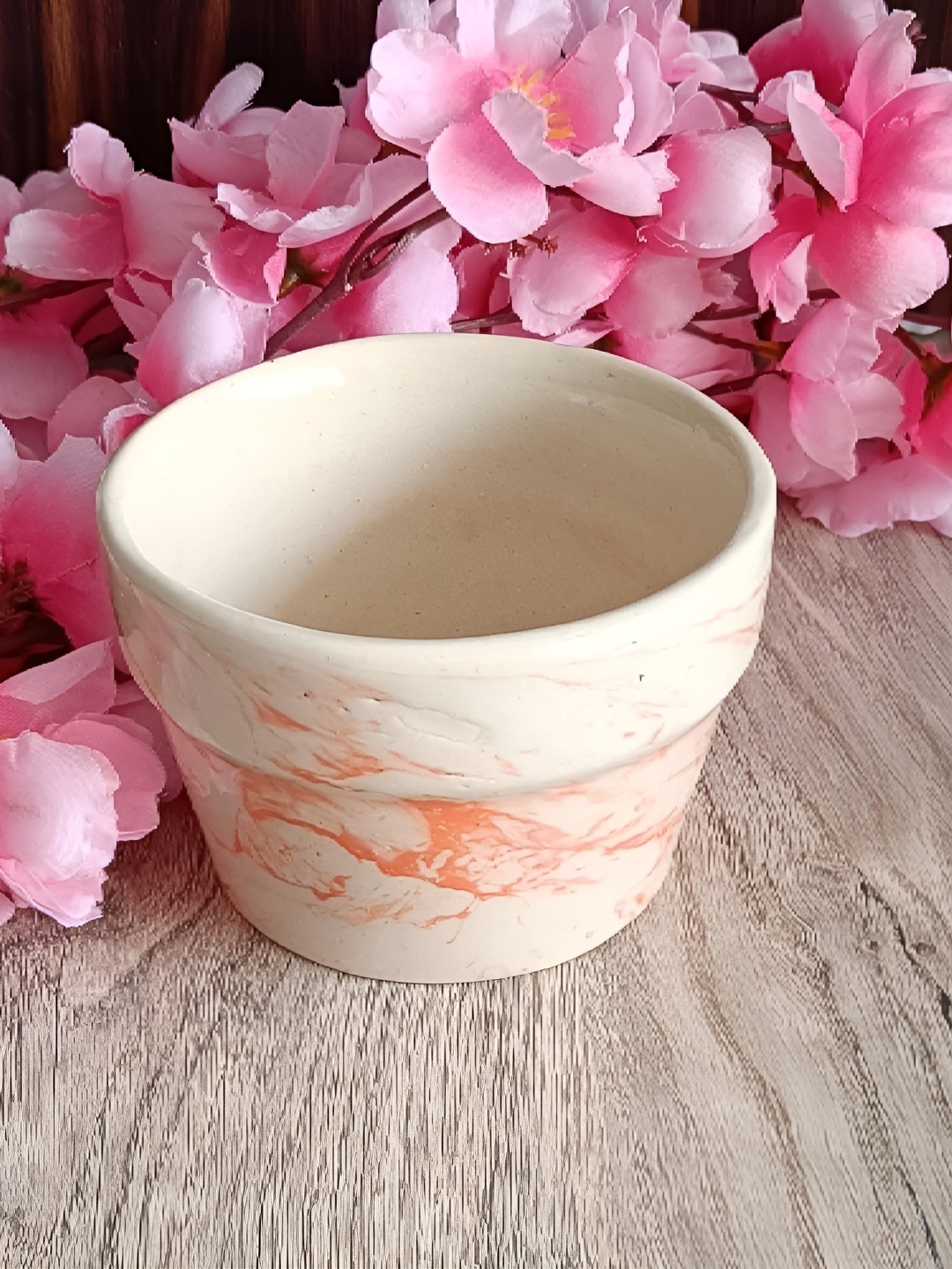 

INDIA MEETS INDIA Cream Ceramic Pot Planter
