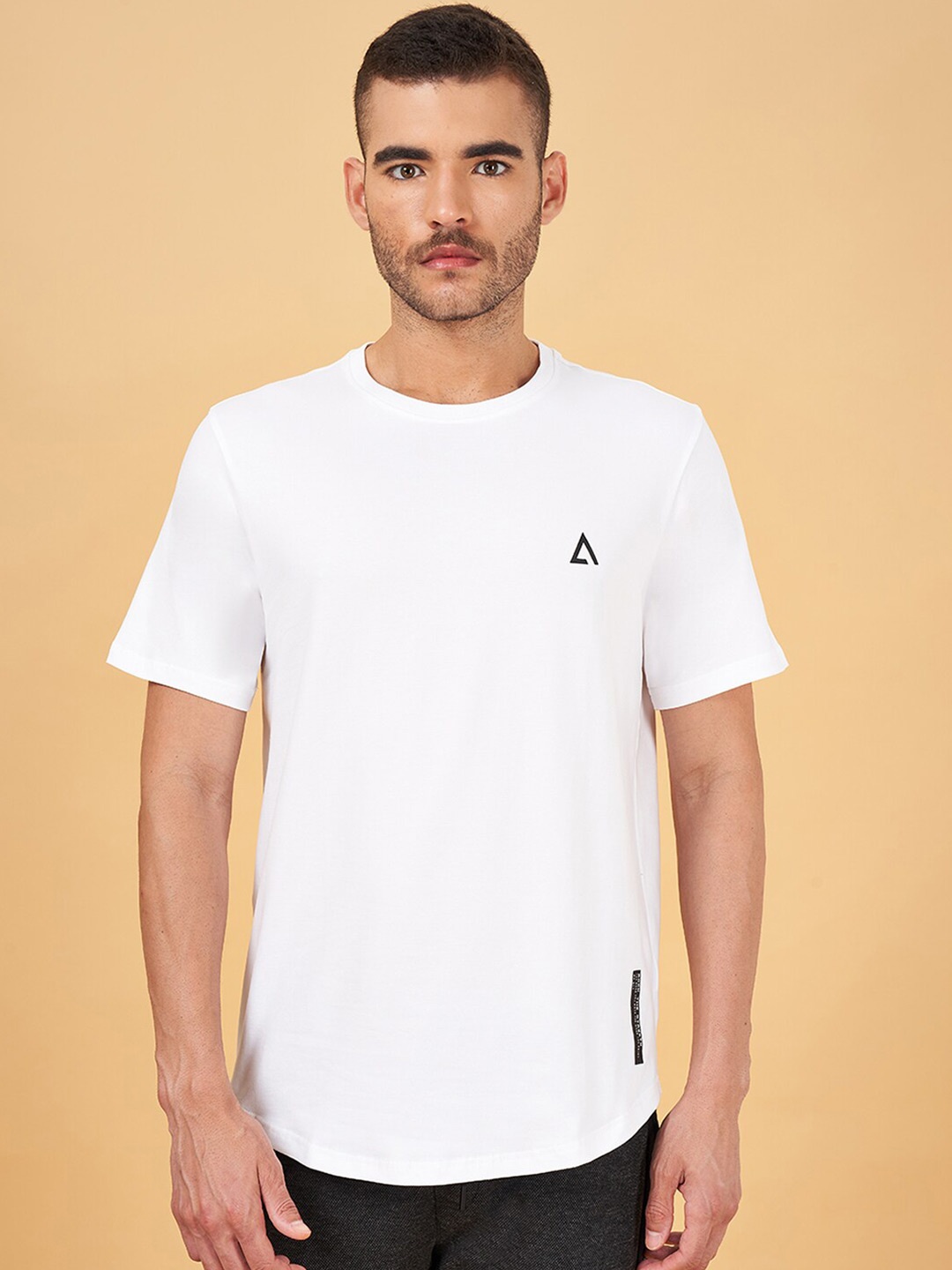 

Street 808 by Pantaloons Round Neck Short Sleeves Cotton T-shirt, White
