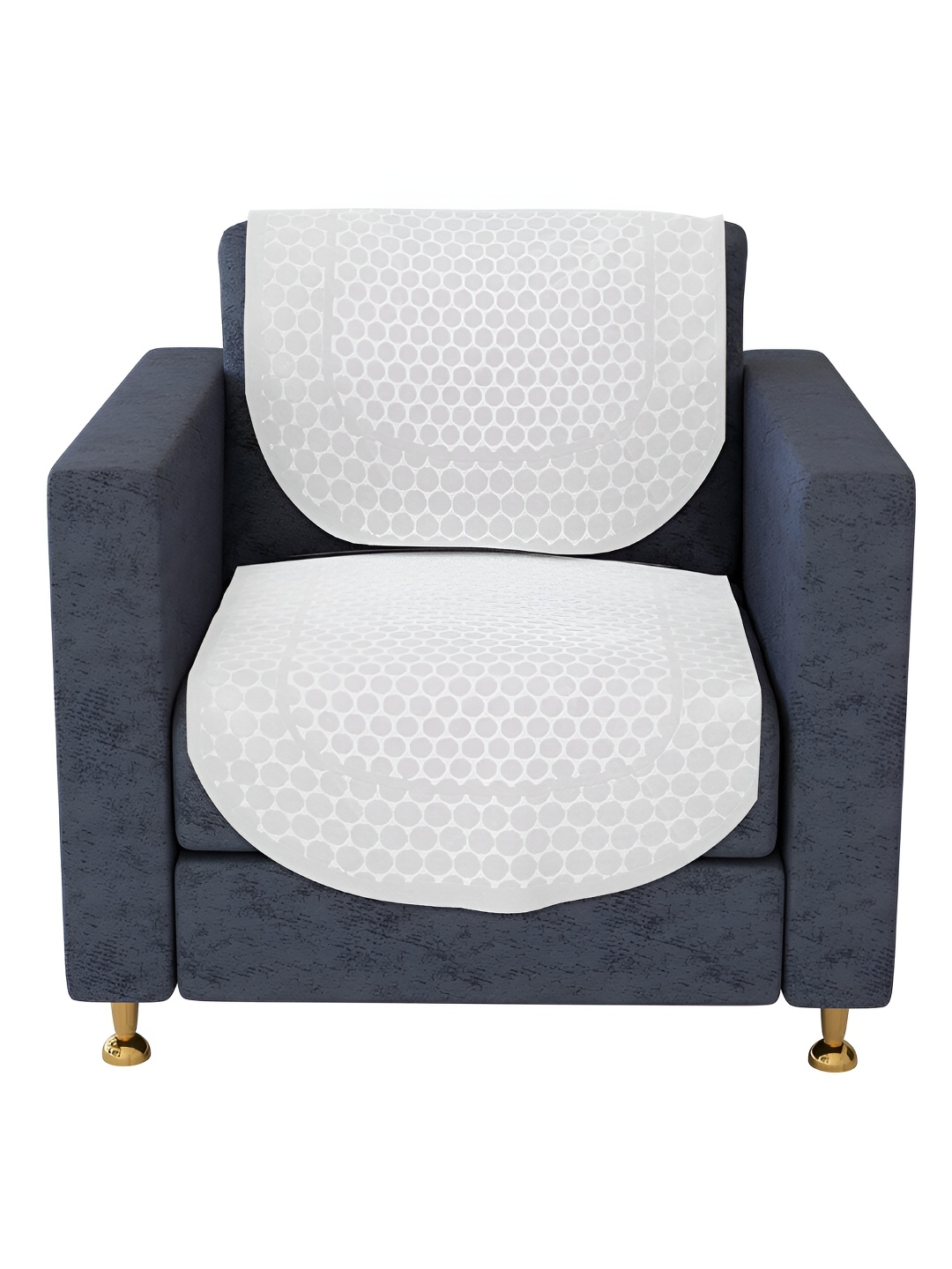 

Kuber Industries White 10 Pieces Cotton 5 Seaters Sofa Cover