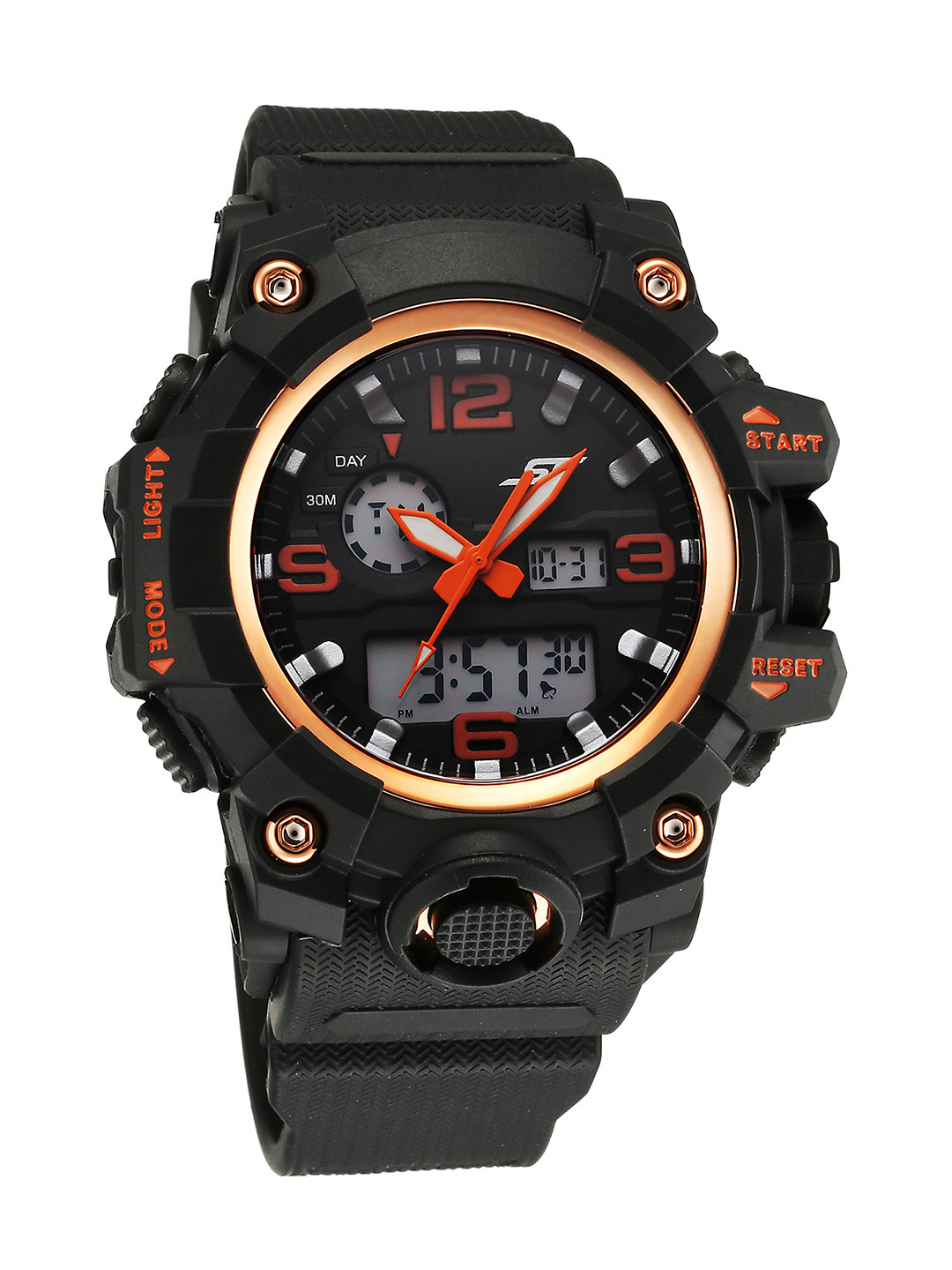 

Sonata Men Textured Analogue and Digital Watch 77129PP04W, Black