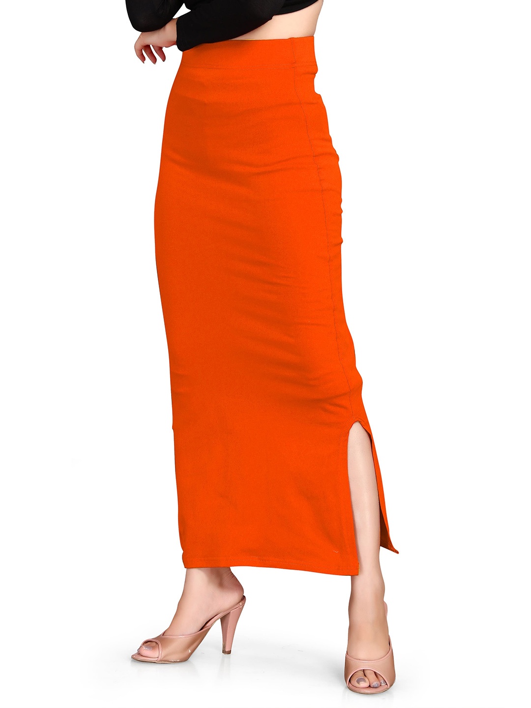 

SCUBE DESIGNS Stretchable Saree Shapewear, Orange