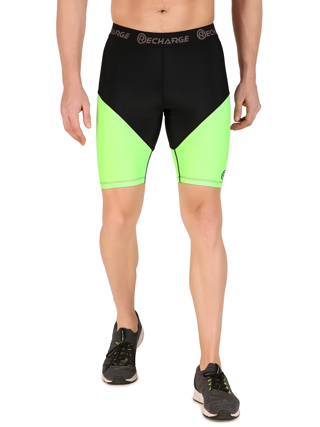 

REDESIGN Men Slim-Fit Above Knee-Length Dri-FIT Sports Shorts, Black