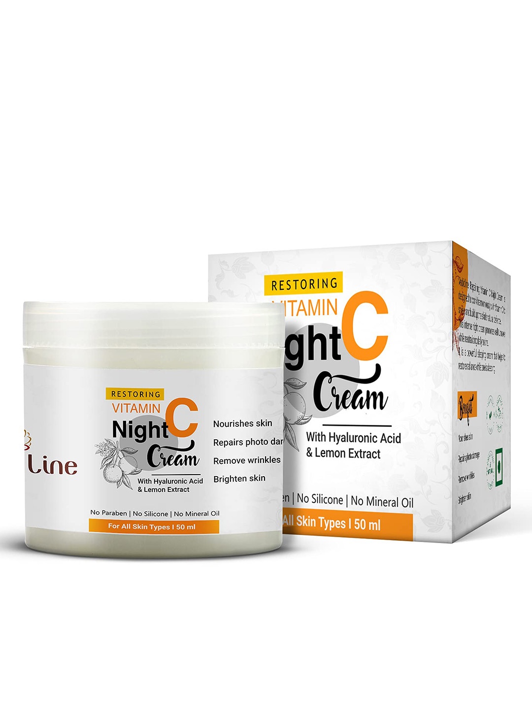 

Vedicline Vitamin C Night Cream For Dark Spots - 50ml, Multi