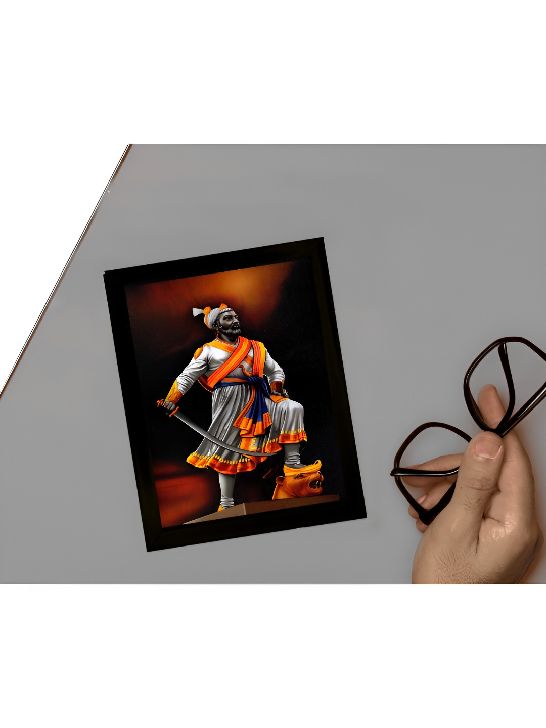 

2Mech Black Chttarapati Shivaji Maratha Wall Photo Frame