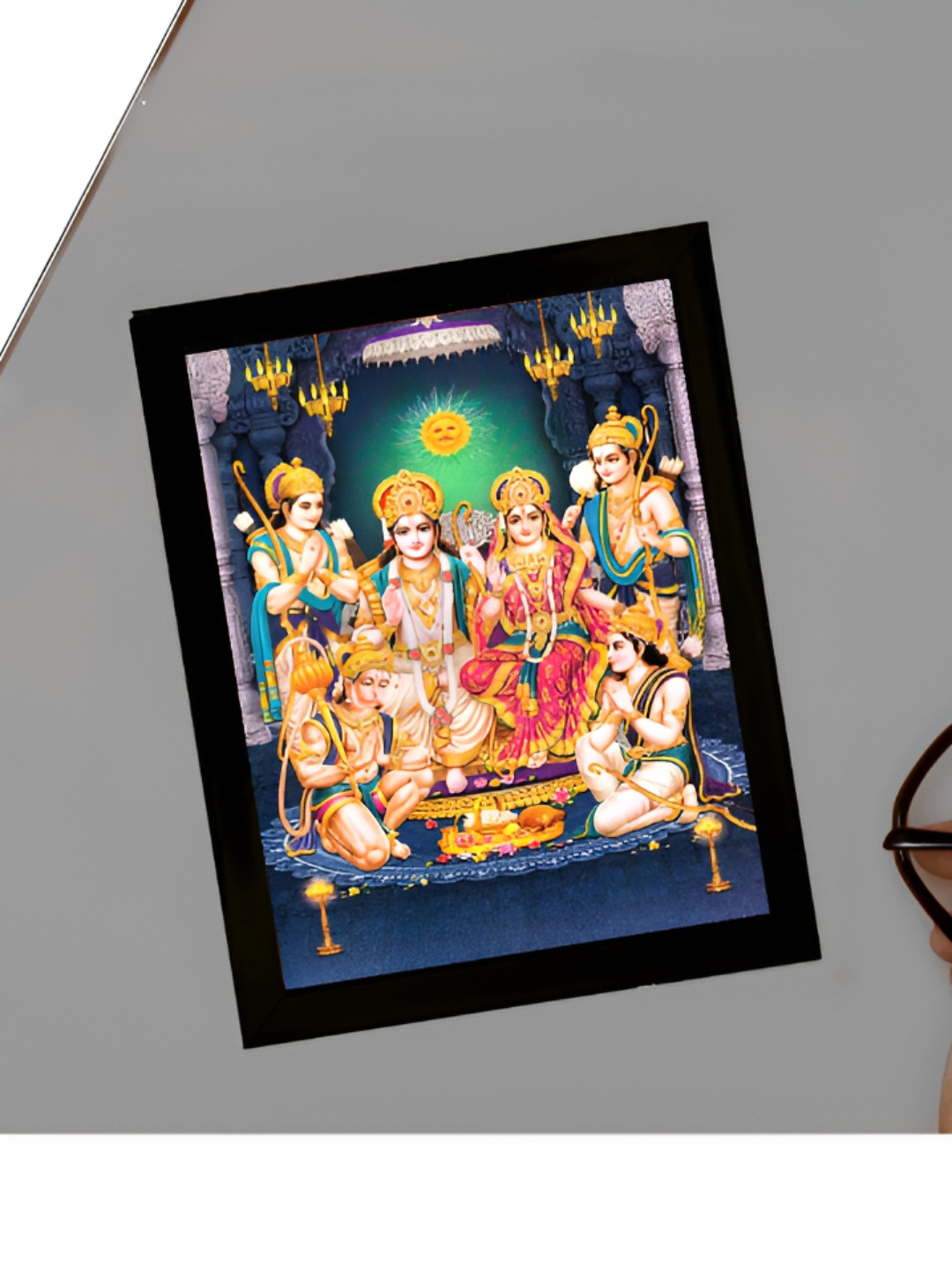 

2Mech Beige & Blue Lord Ramchandraj Photo Frame