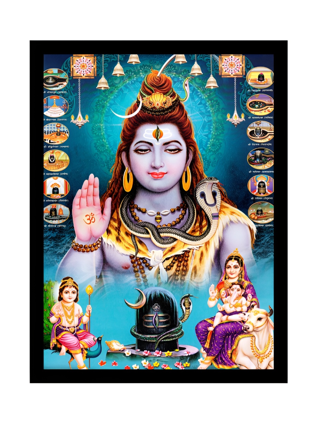 

2Mech Blue & Black Lord Shiva Photo Frames