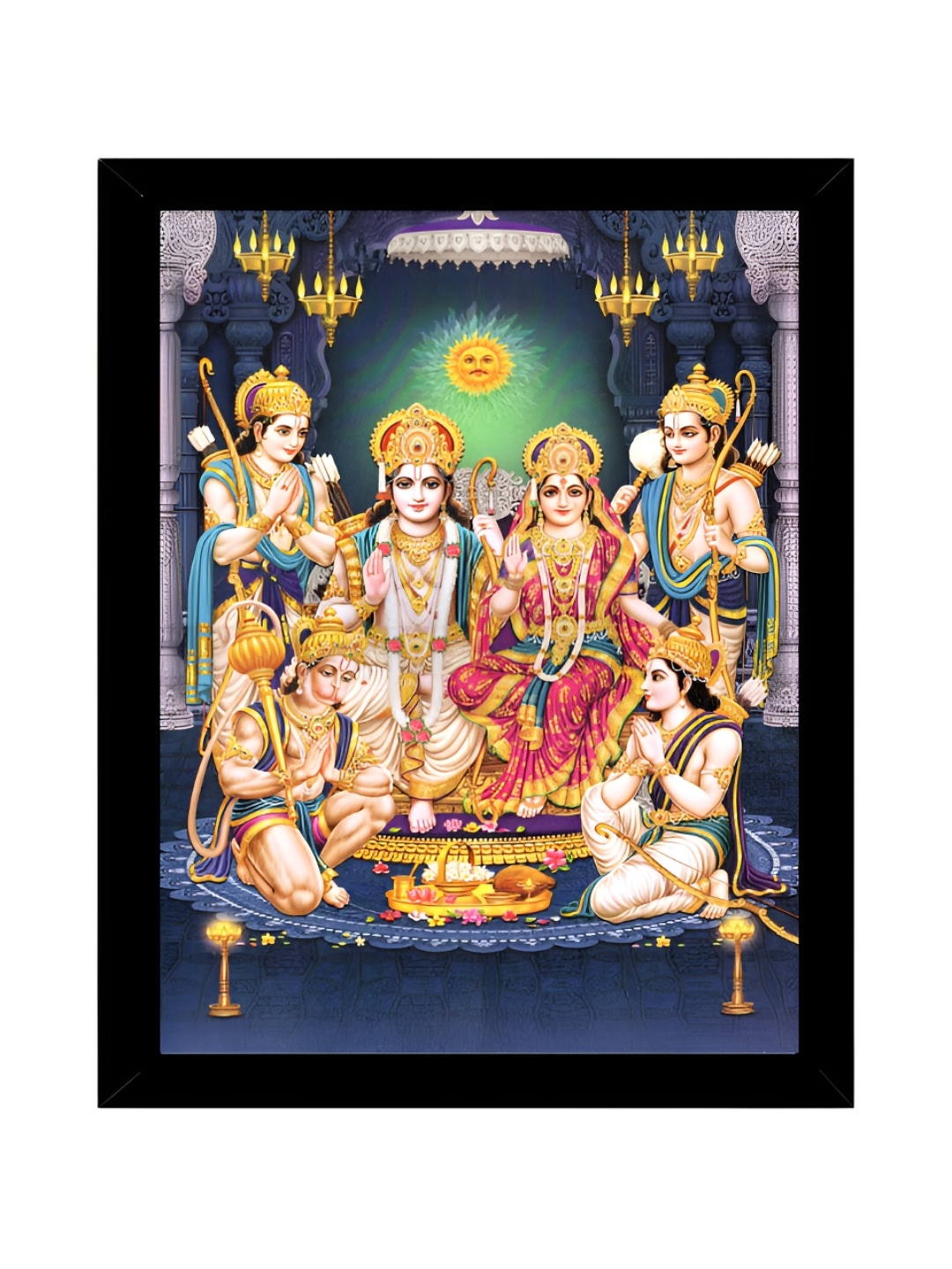 

2Mech Beige & Blue Lord Ramchandraji Photo Frames