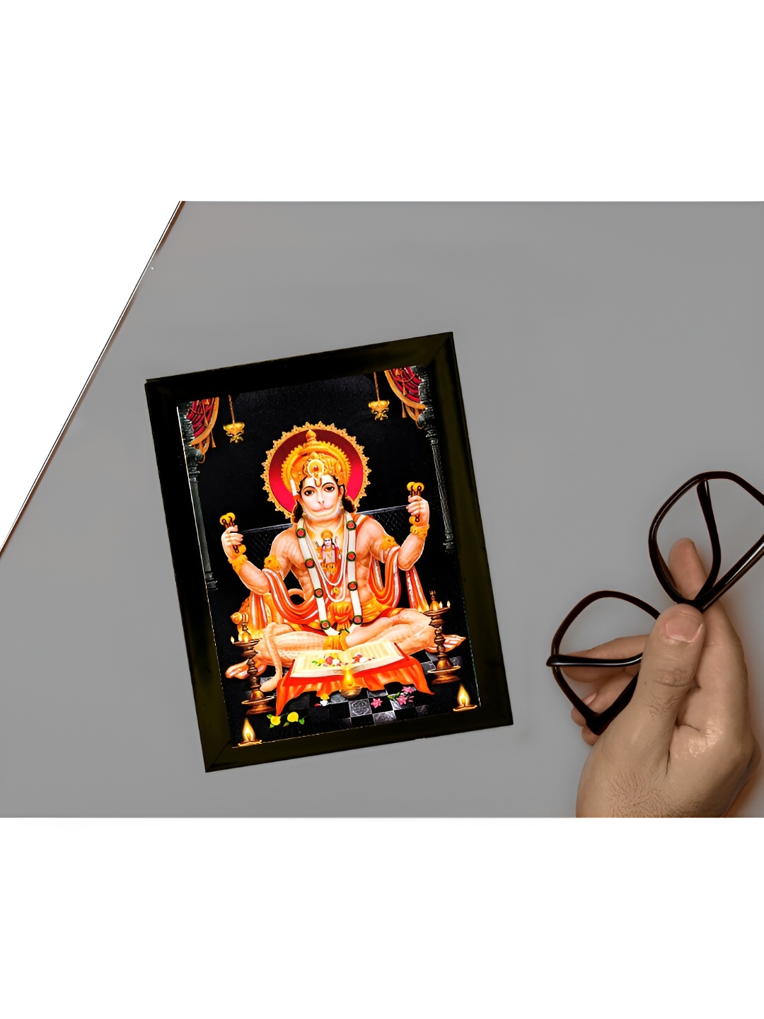 

2Mech Orange & Black Hanumanji Bajarangbali Photo Frames