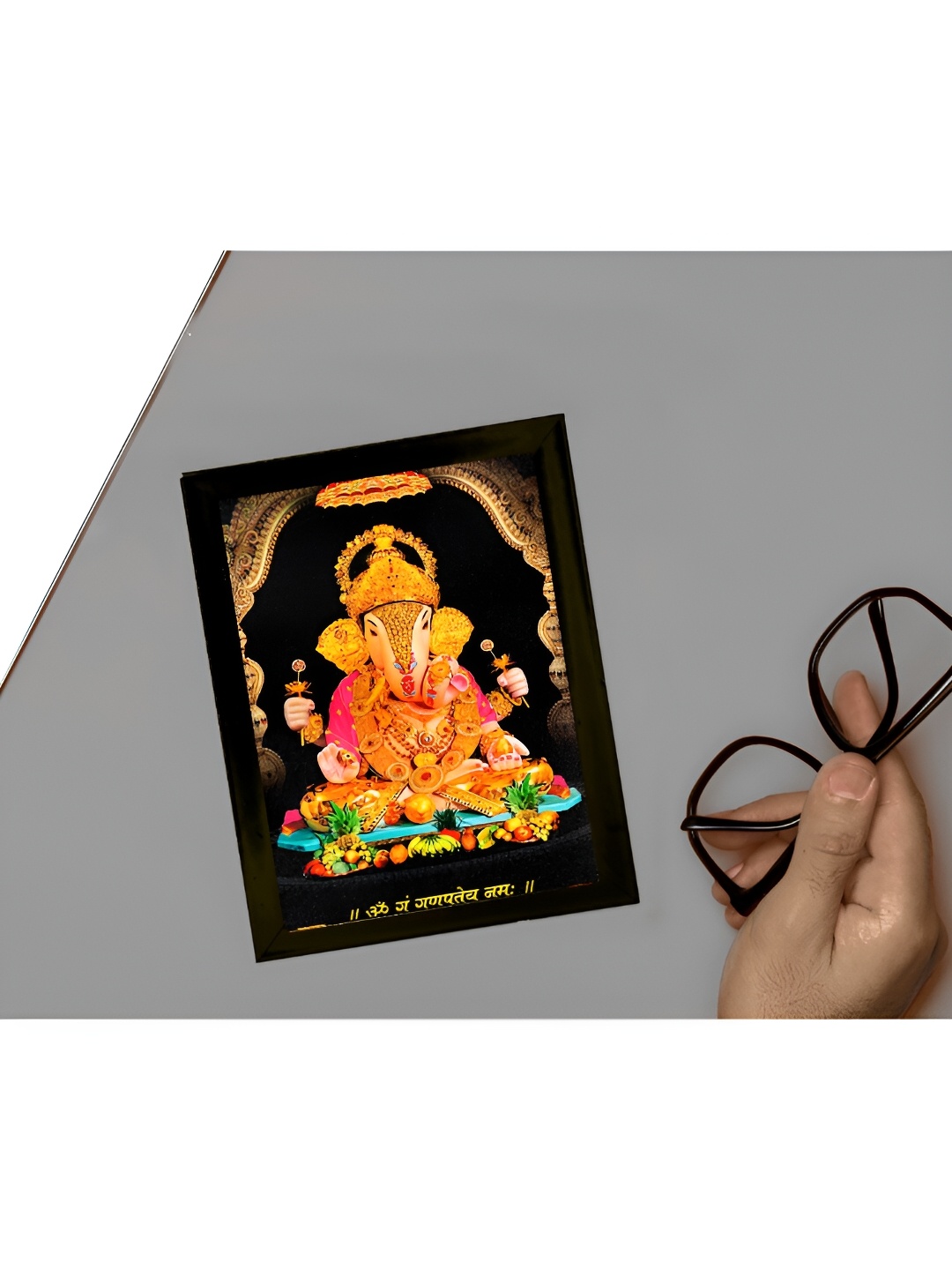

2Mech Orange & Black Ganeshji Photo Frames