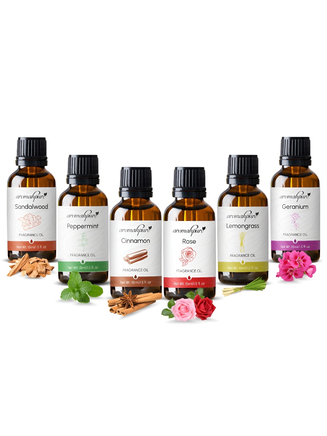 

Aromahpure Set Of 6 Brown Aroma Oils
