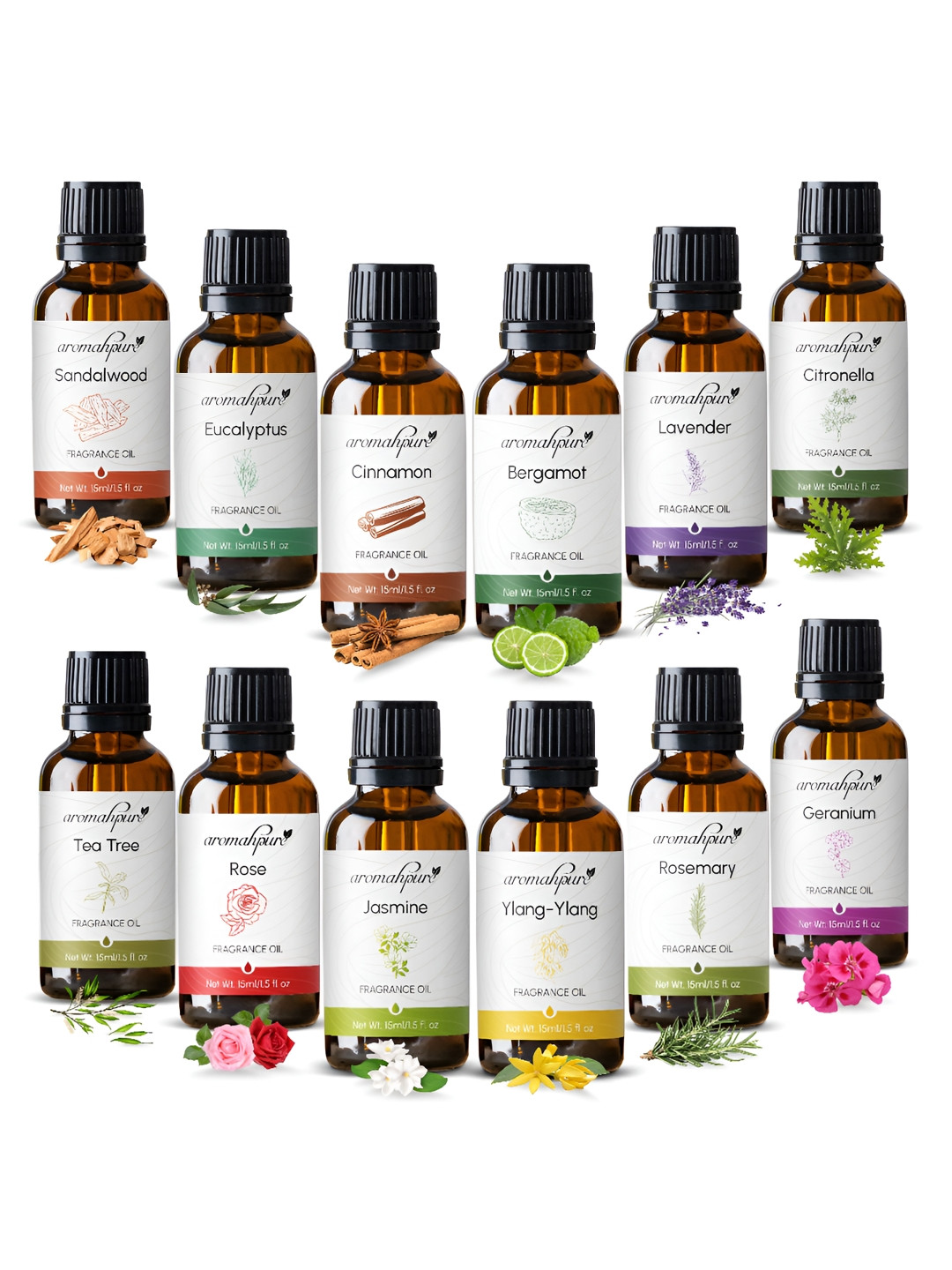 

Aromahpure Set Of 6 Brown Aroma Oils