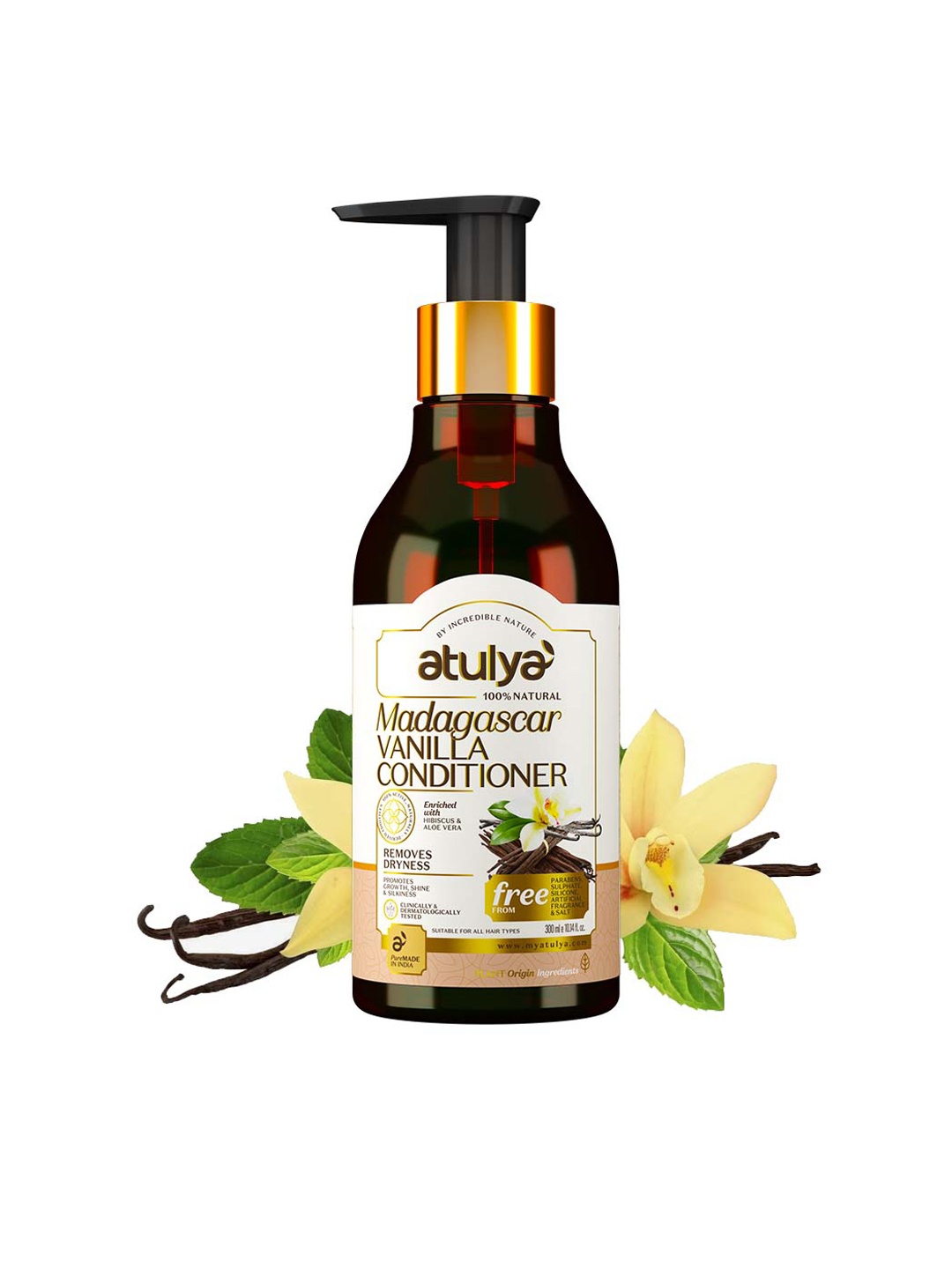 

Atulya Madagascar Vanilla Hair Conditioner To Remove Dryness - 300ml, White