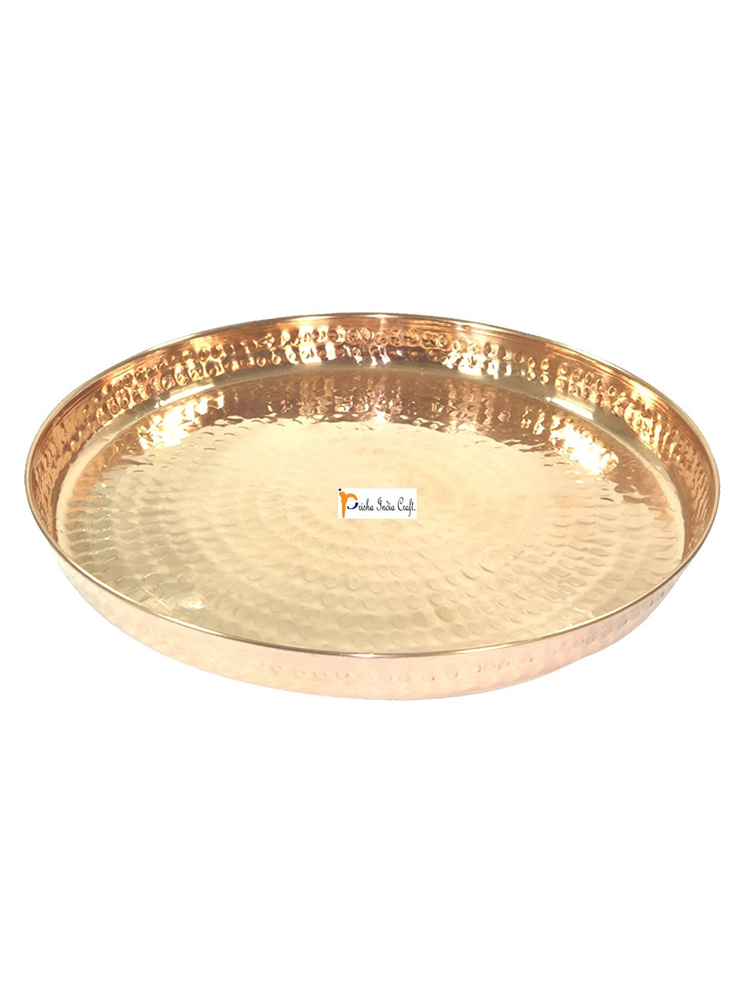 

PRISHA INDIA CRAFT GoldToned Copper Glossy Dinner Set, Gold