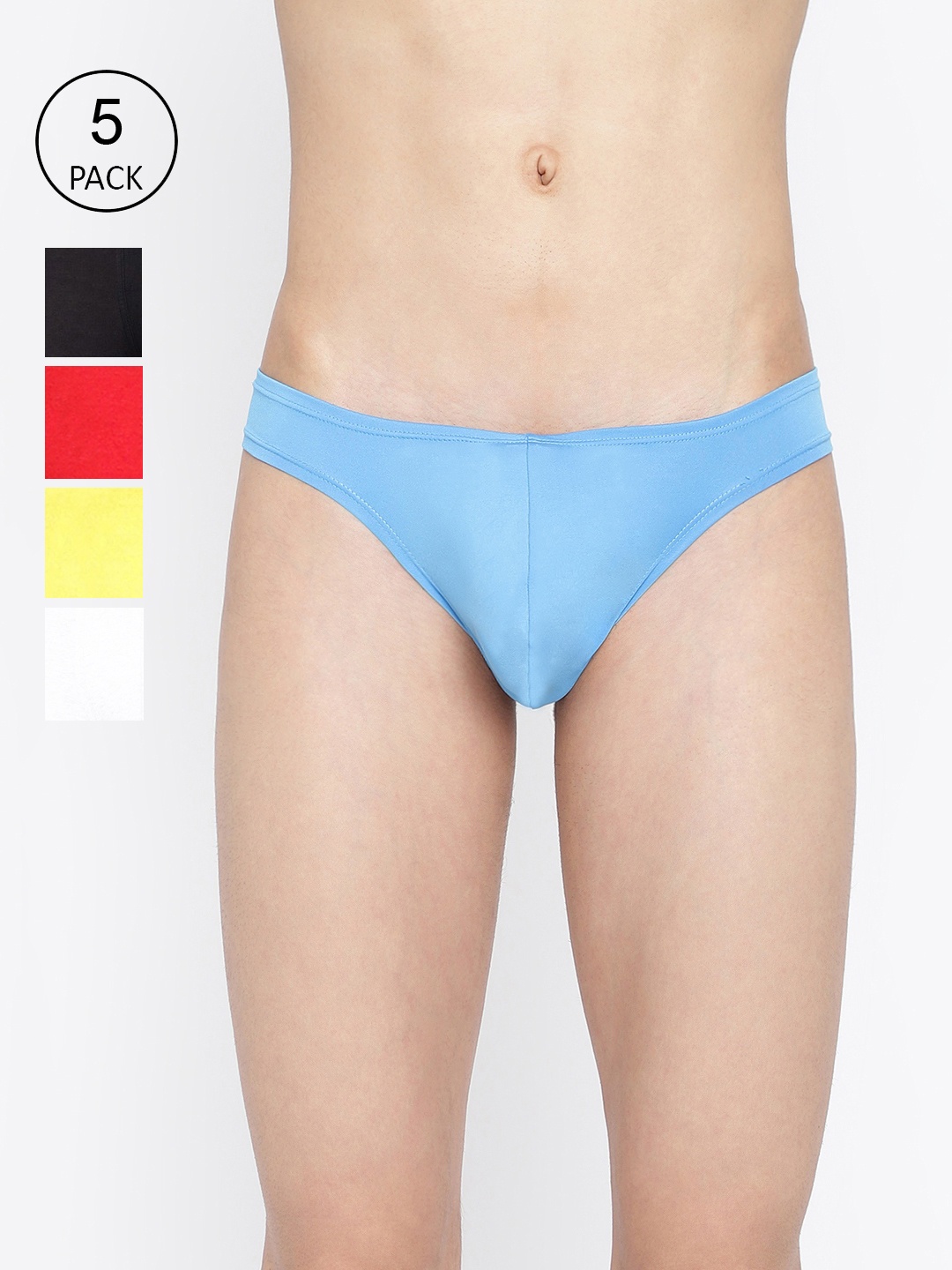 

La Intimo Men Pack Of 5 Low Rise Basic Briefs LISS010E, Blue