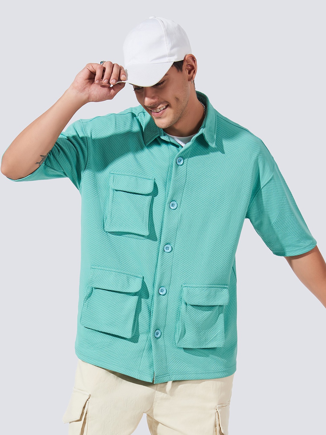 

Maniac Fleece Tailored Shacket, Sea green