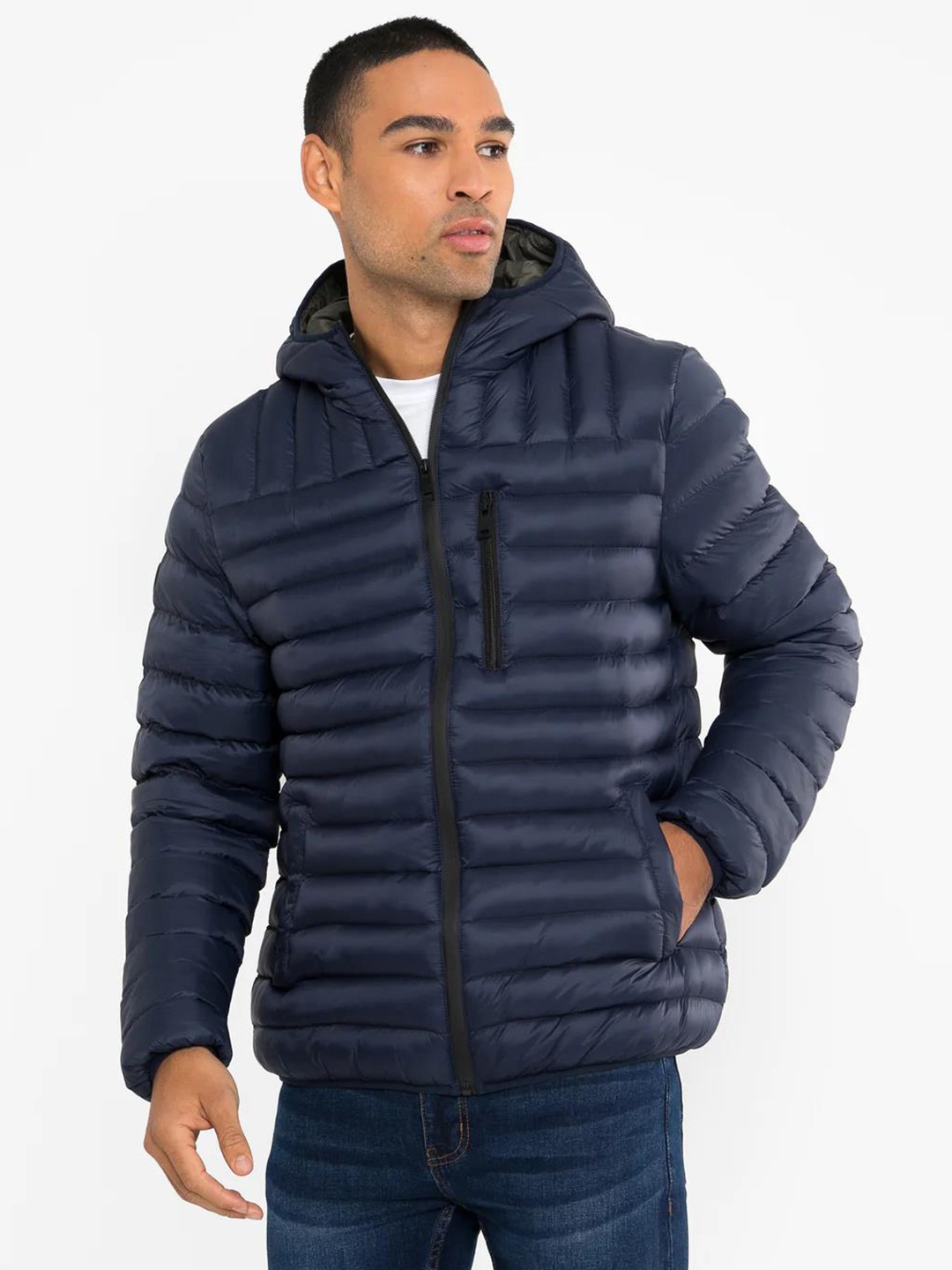

Kotty Hooded Long Sleeves Puffer Jacket, Blue
