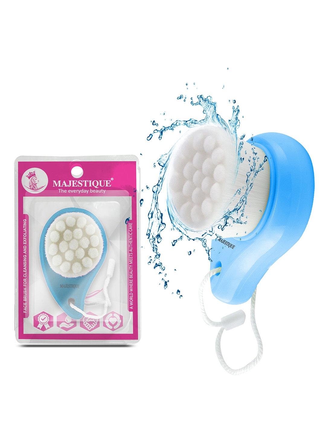 

MAJESTIQUE Face Brush For Cleansing & Exfoliating, Multi