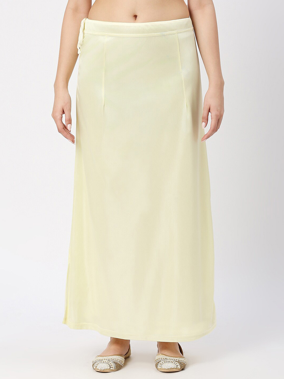 

FEMMIBELLA Mid-Rise Satin Saree Shapewear, Yellow