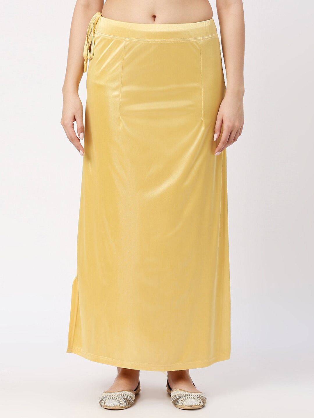 

FEMMIBELLA Mid-Rise Satin Saree Shapewear, Yellow