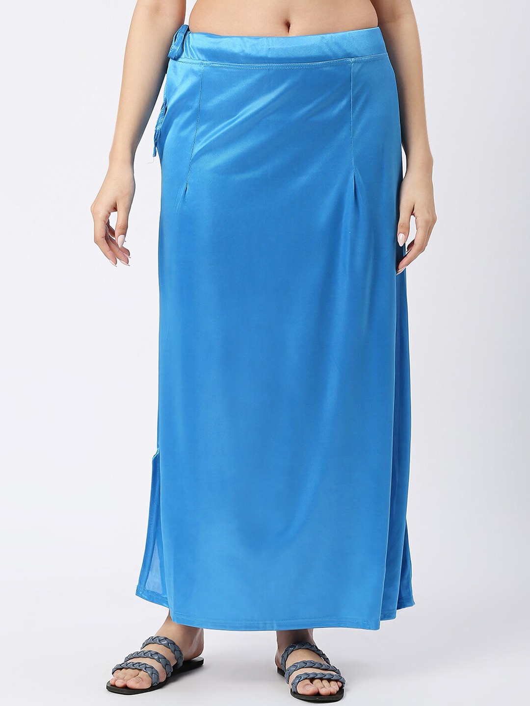 

FEMMIBELLA Mid-Rise Satin Saree Shapewear, Blue