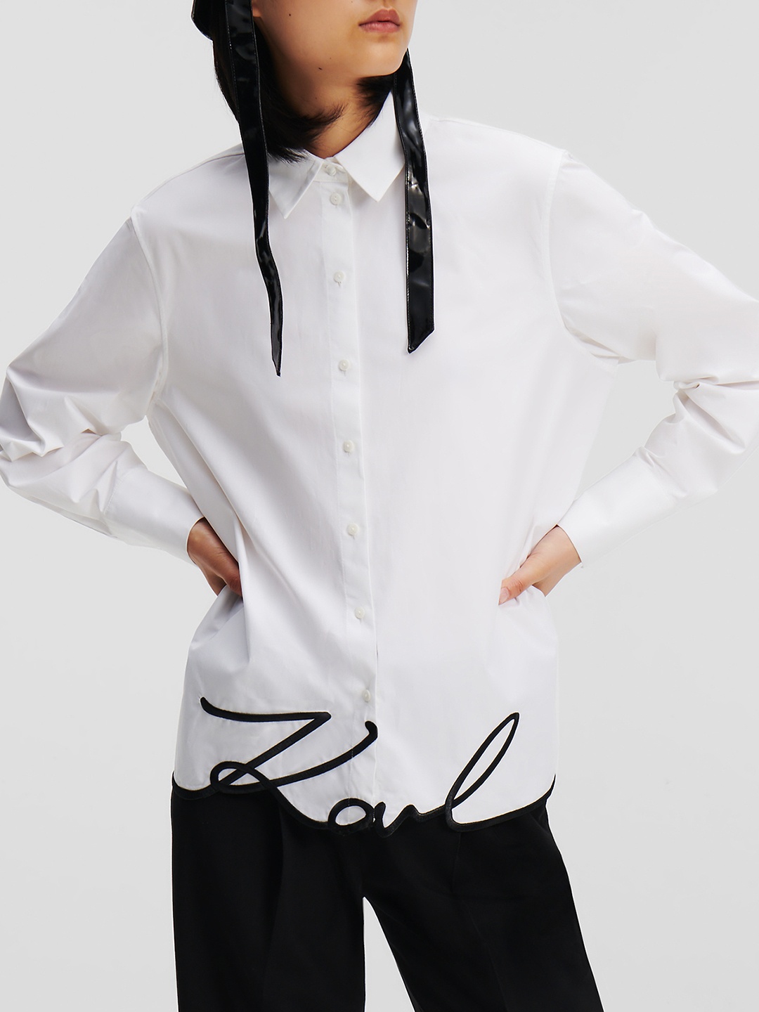 

Karl Lagerfeld Cotton Casual Shirt, White