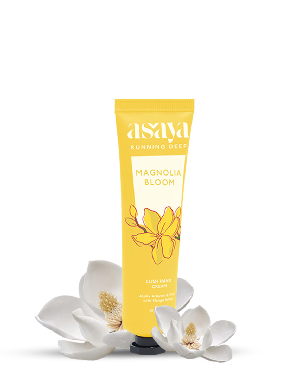 

Asaya Running Deep Magnolia Bloom Lush Hand Cream - 30g, Maroon