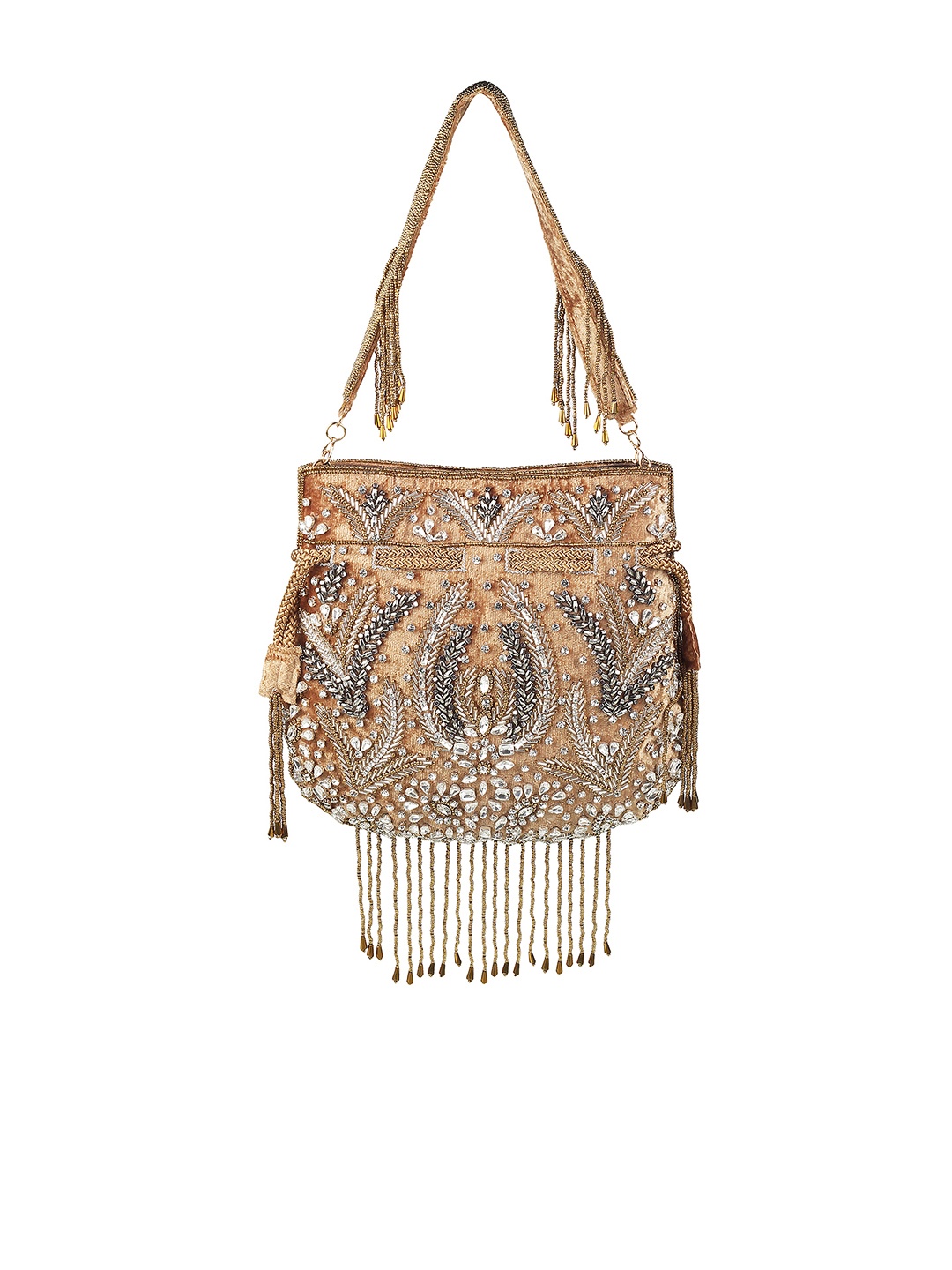 

Metro Embroidered Purse Clutches, Gold