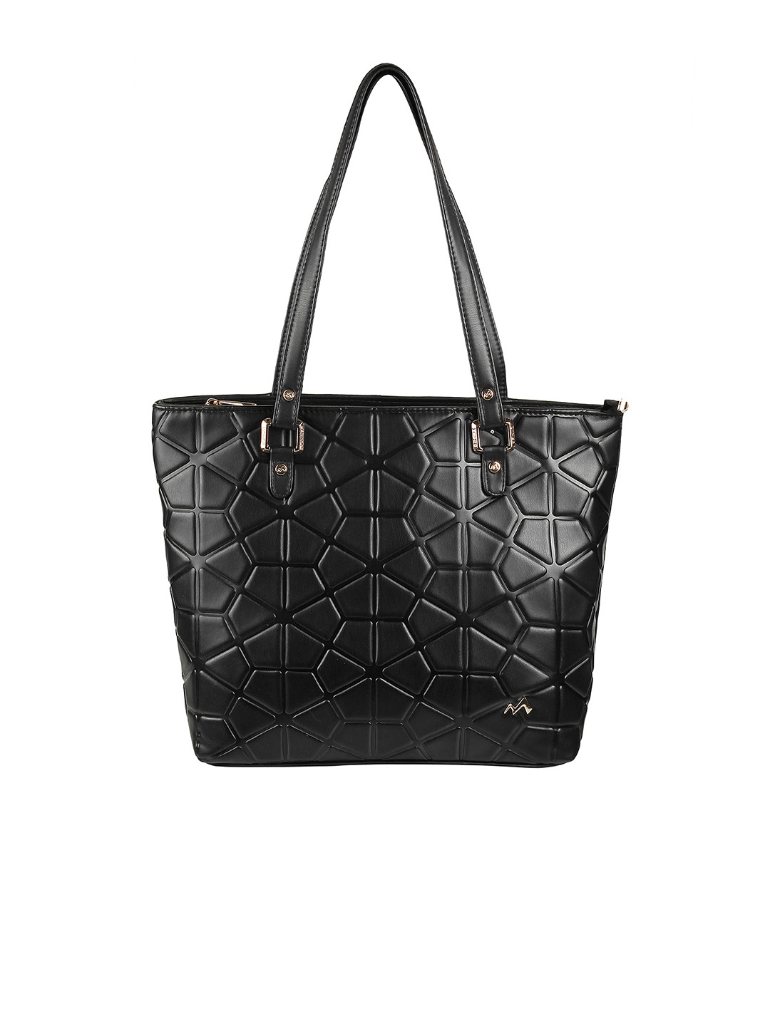 

Metro Textured Zip Detail PU Shopper Shoulder Bag, Black