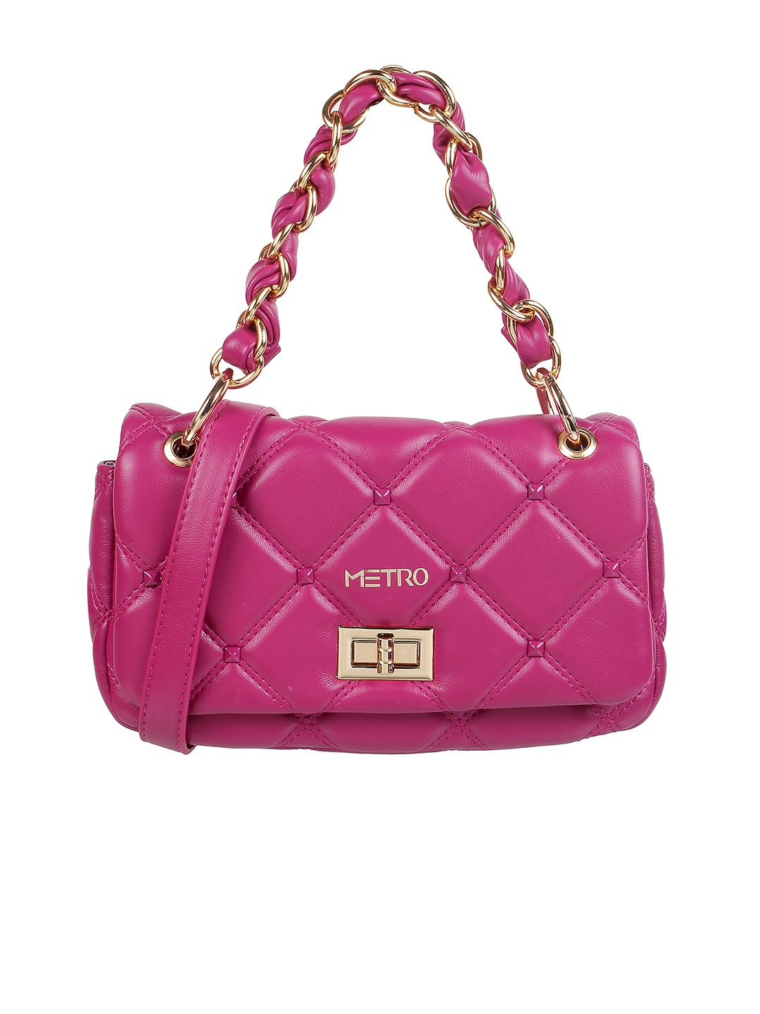 

Metro Structured Satchel Bag, Pink