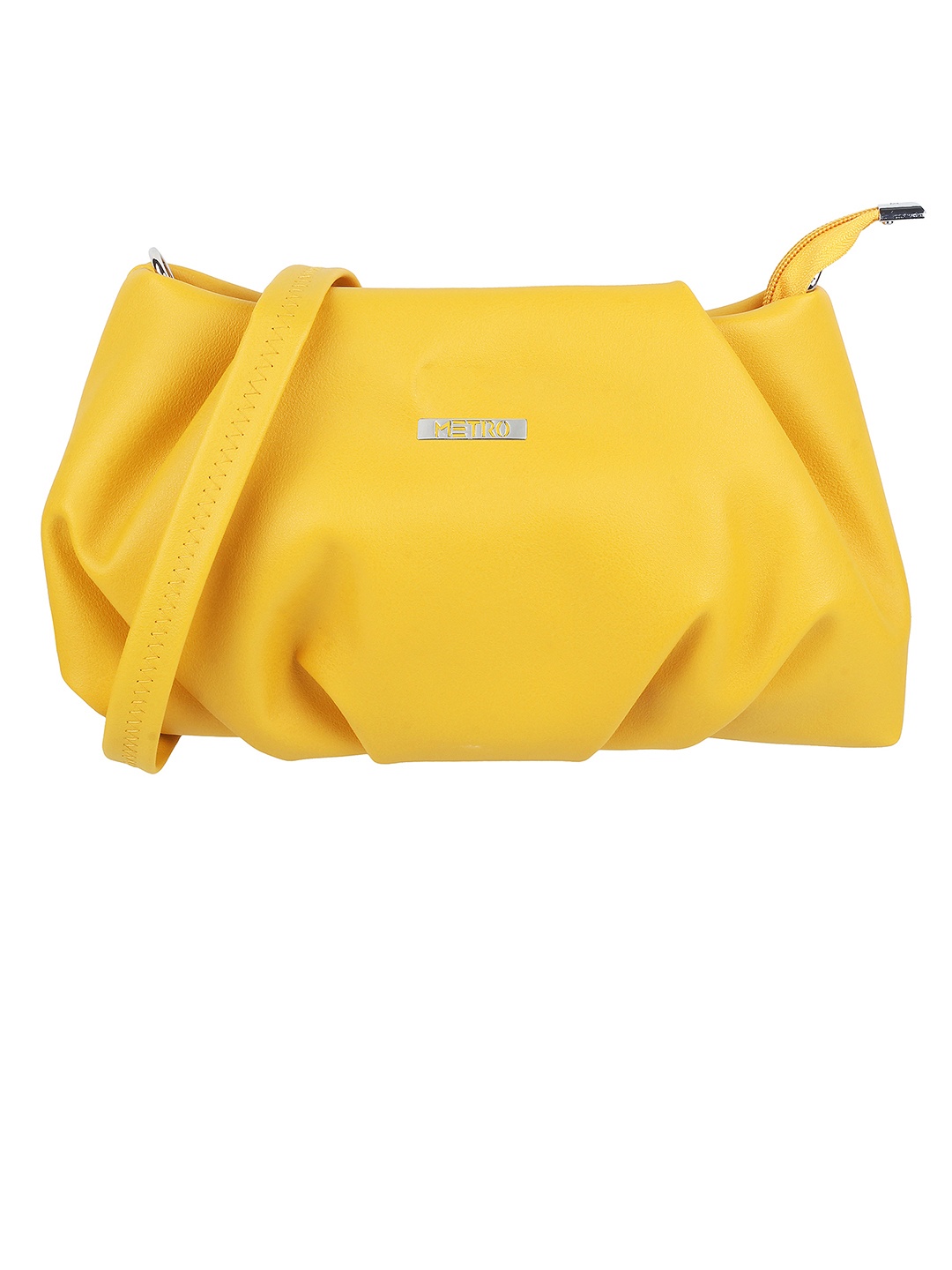 

Metro Zip Detail PU Shopper Shoulder Bag, Yellow