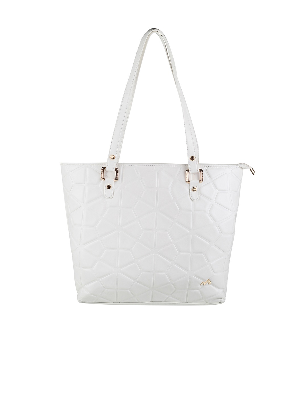 

Metro Textured Structured Shoulder Bag, White