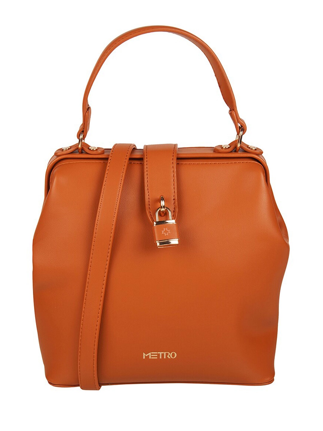 

Metro Structured Handheld Bag, Tan