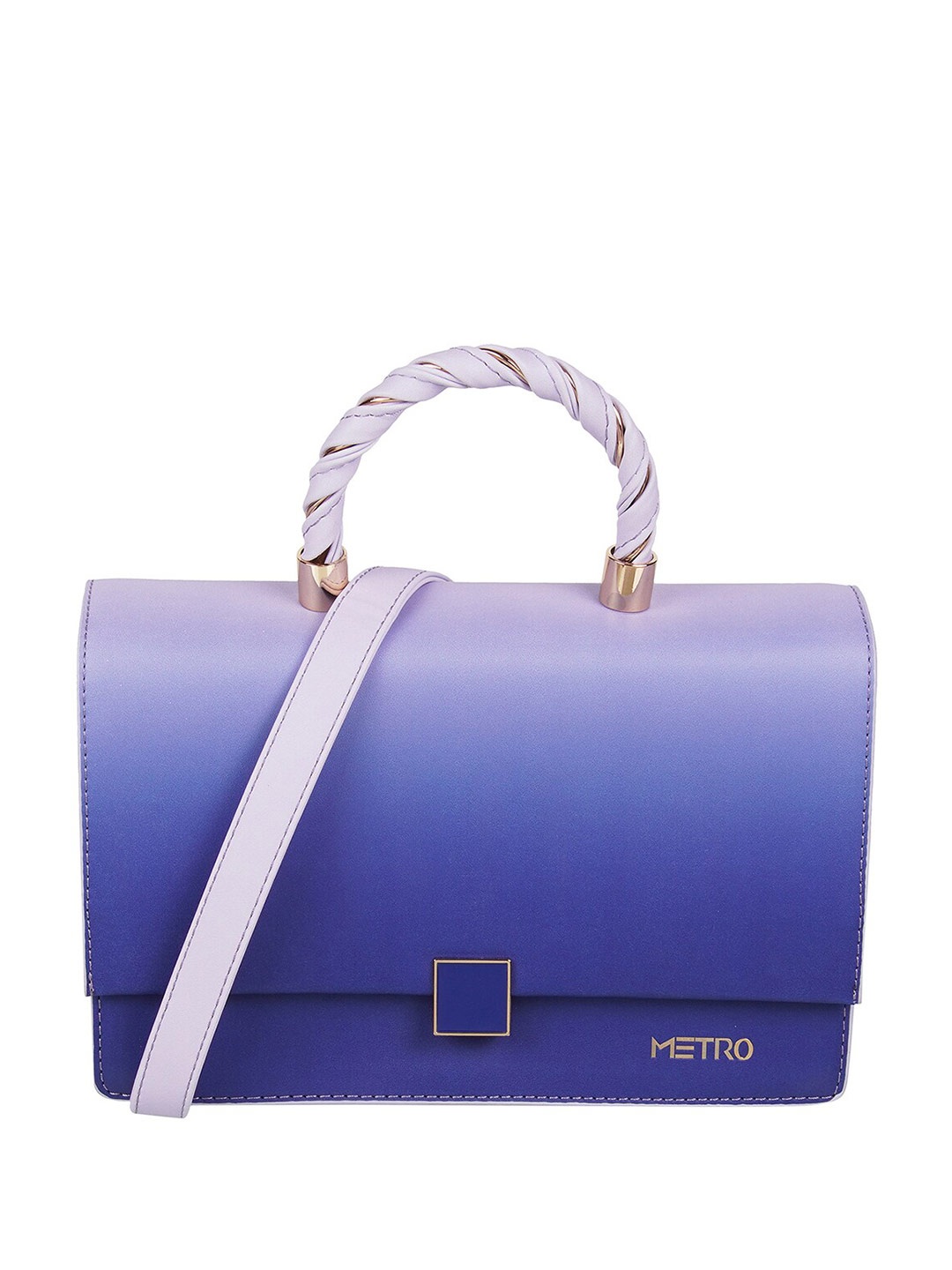 

Metro Ombre Printed Structured Satchel Bag, Blue